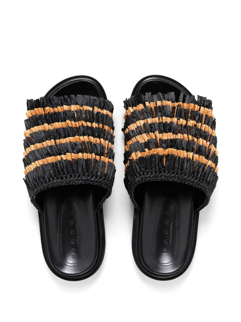 Marni o1y1025 Slippers in Black/Beige Size US 8 / IT 38 - 4 Thumbnail