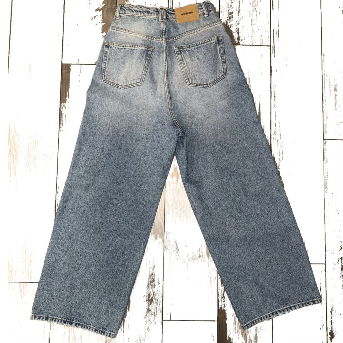 Hed Mayner Hed Mayner Drop Crotch Wide Fit Jeans - Light Blue Size XS Size US 28 / EU 44 - 4 Thumbnail