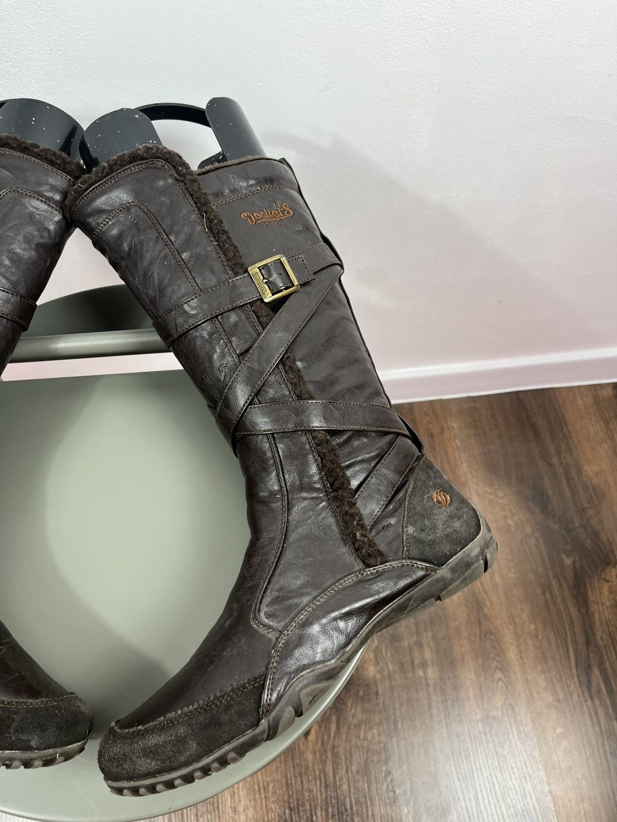 Other Dockers Brown Faux Leather Riding Boots Size 40 Size US 9.5 / IT 39.5 - 7 Thumbnail