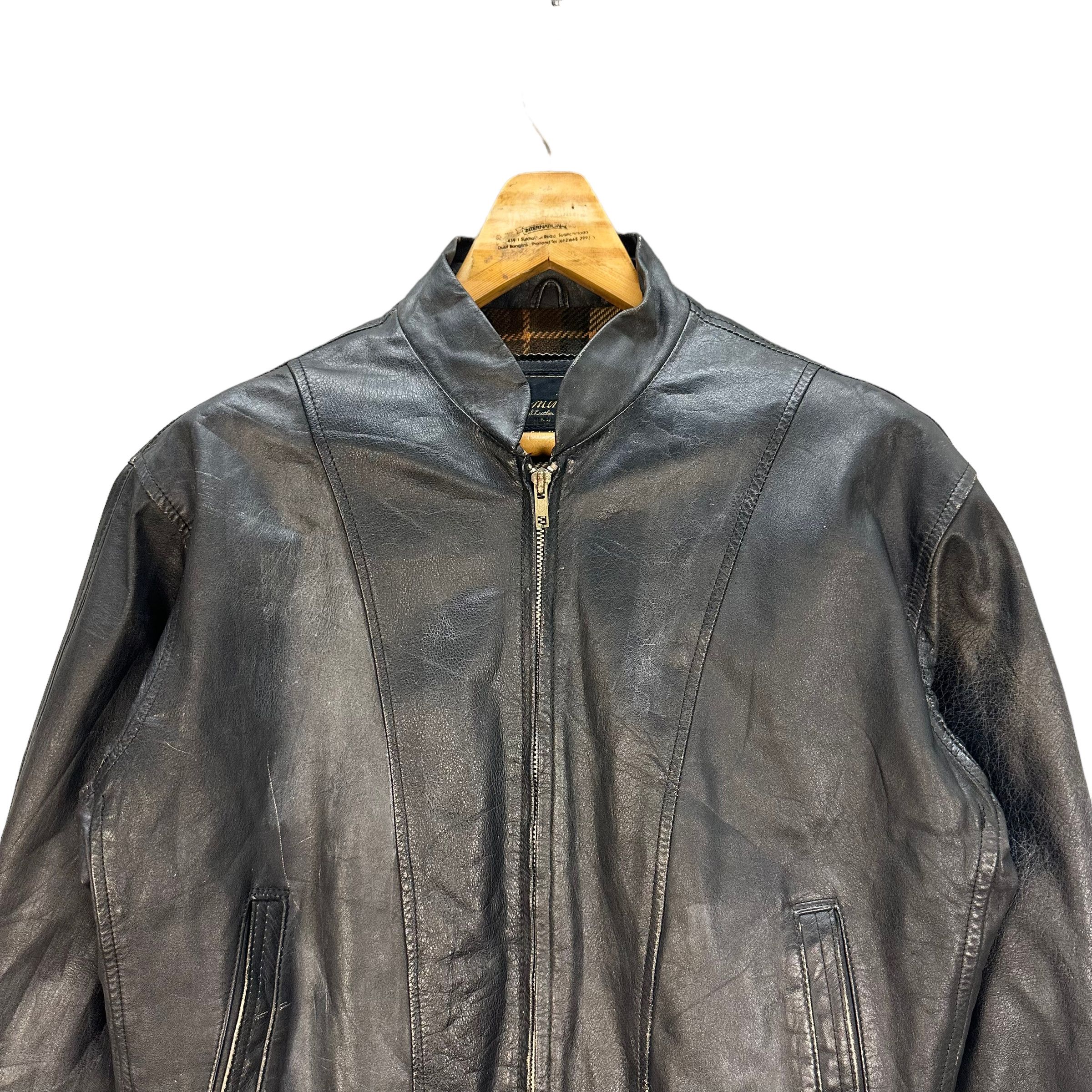 Japanese Brand ERMINE LEATHER JACKET #7991-195 Size US L / EU 52-54 / 3 - 3 Thumbnail