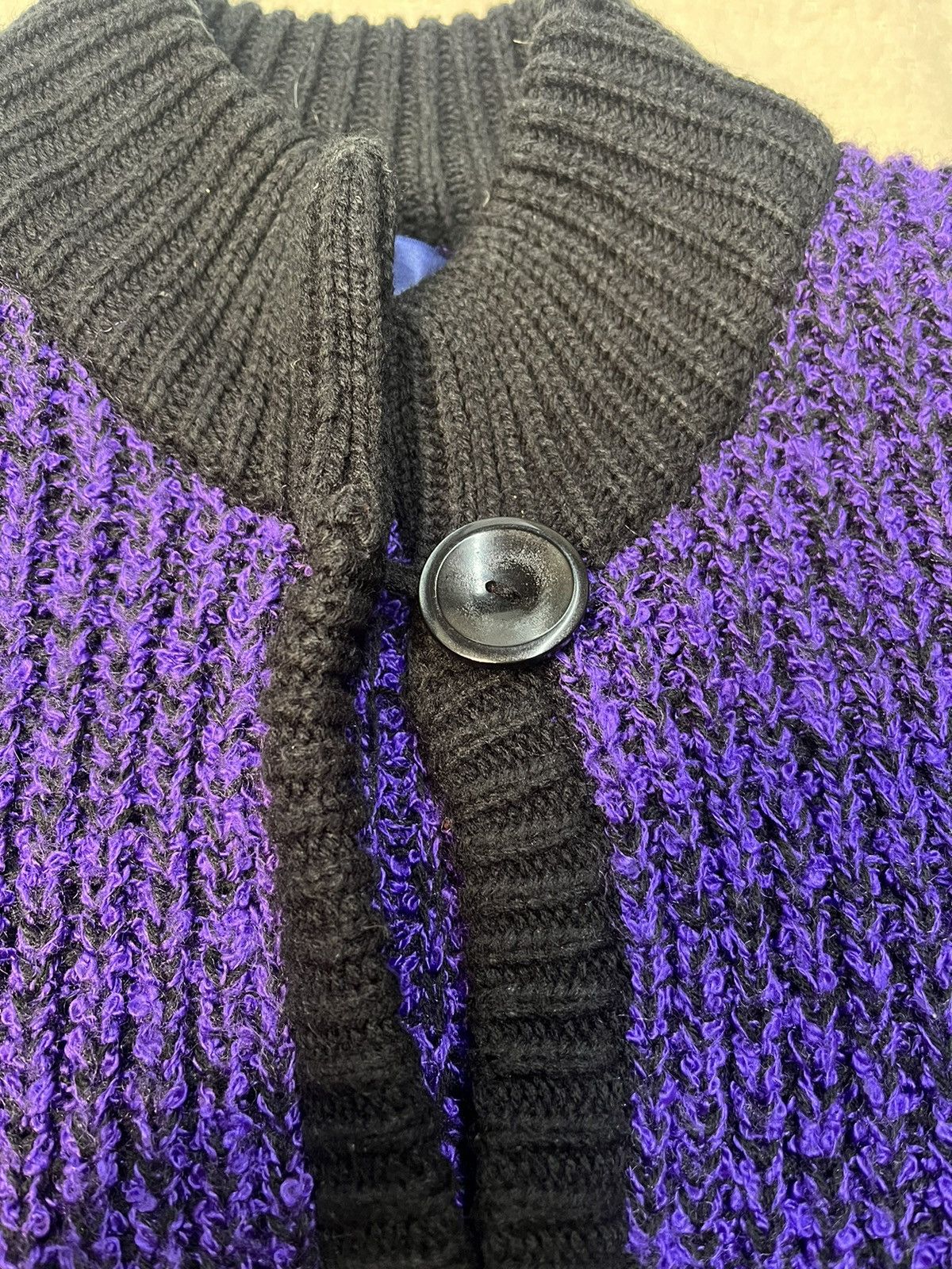 Vintage Vintage 90s Monto Par Le Chois Long Purple Cardigan Sweater Size US M / EU 48-50 / 2 - 2 Thumbnail