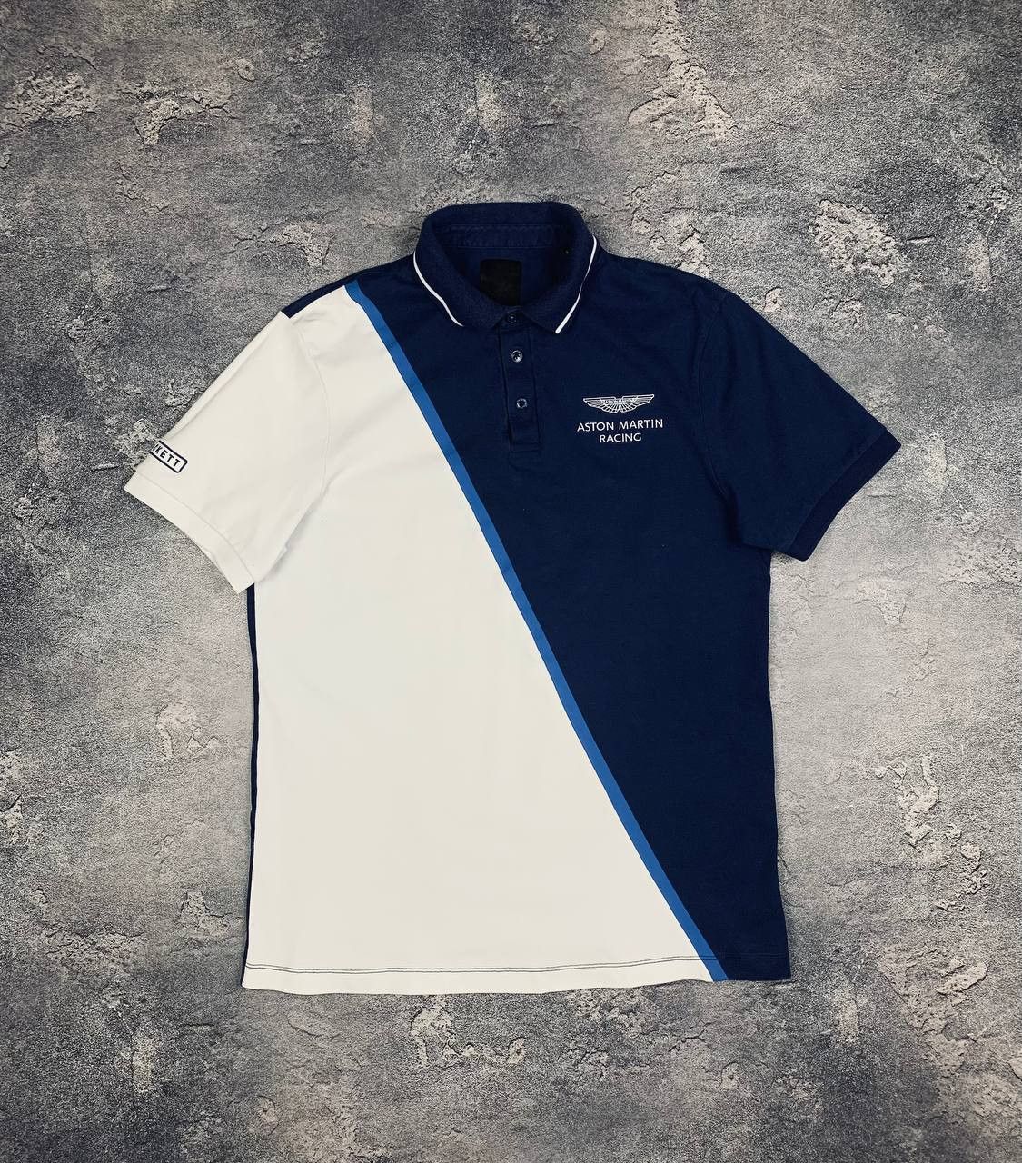 Hackett Hackett London Aston Martin Racing Polo Navy White AMR Size US L / EU 52-54 / 3 - 1 Thumbnail
