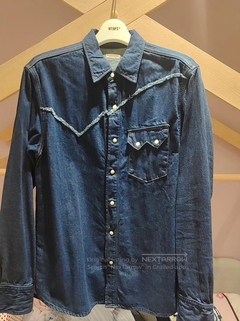 Kapital Kapital Stitching, tassel, denim shirt Size US L / EU 52-54 / 3 - 1 Thumbnail