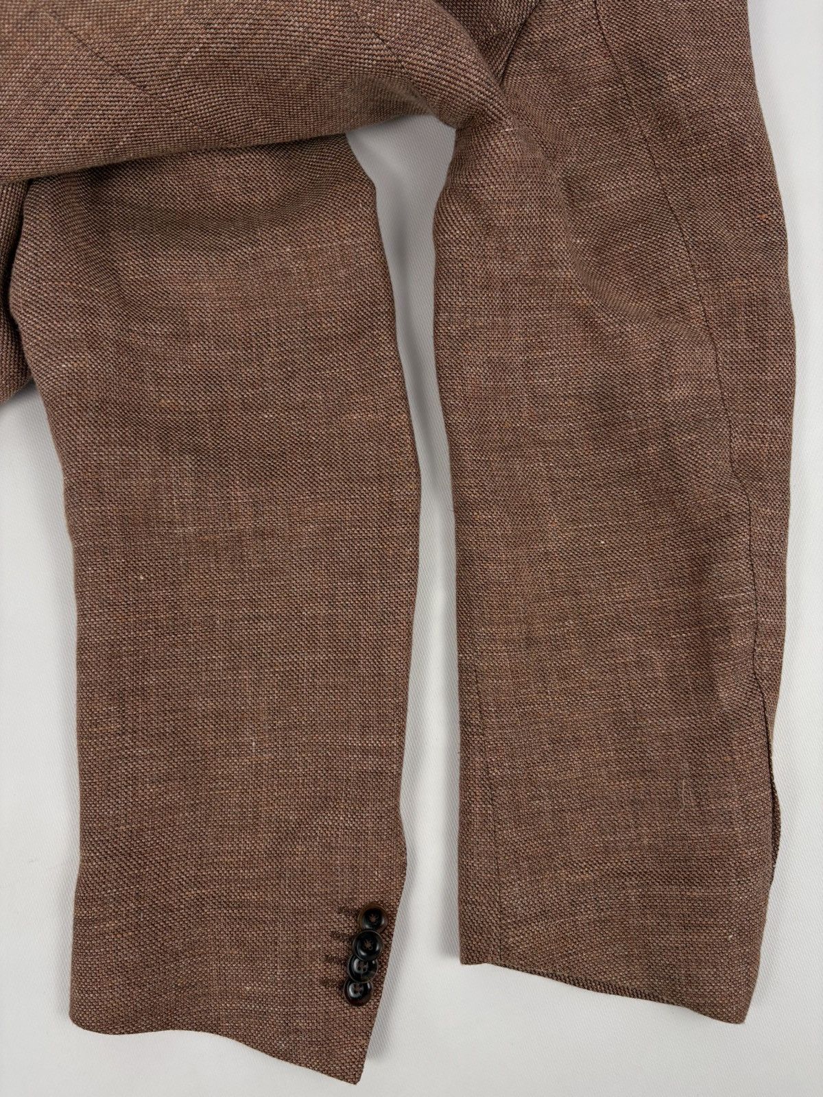 Suitsupply Men's Carl Gross Black Line Linen-Wool Modern Fit Sport Blazer Sakko Jacket Size 48S - 22 Thumbnail