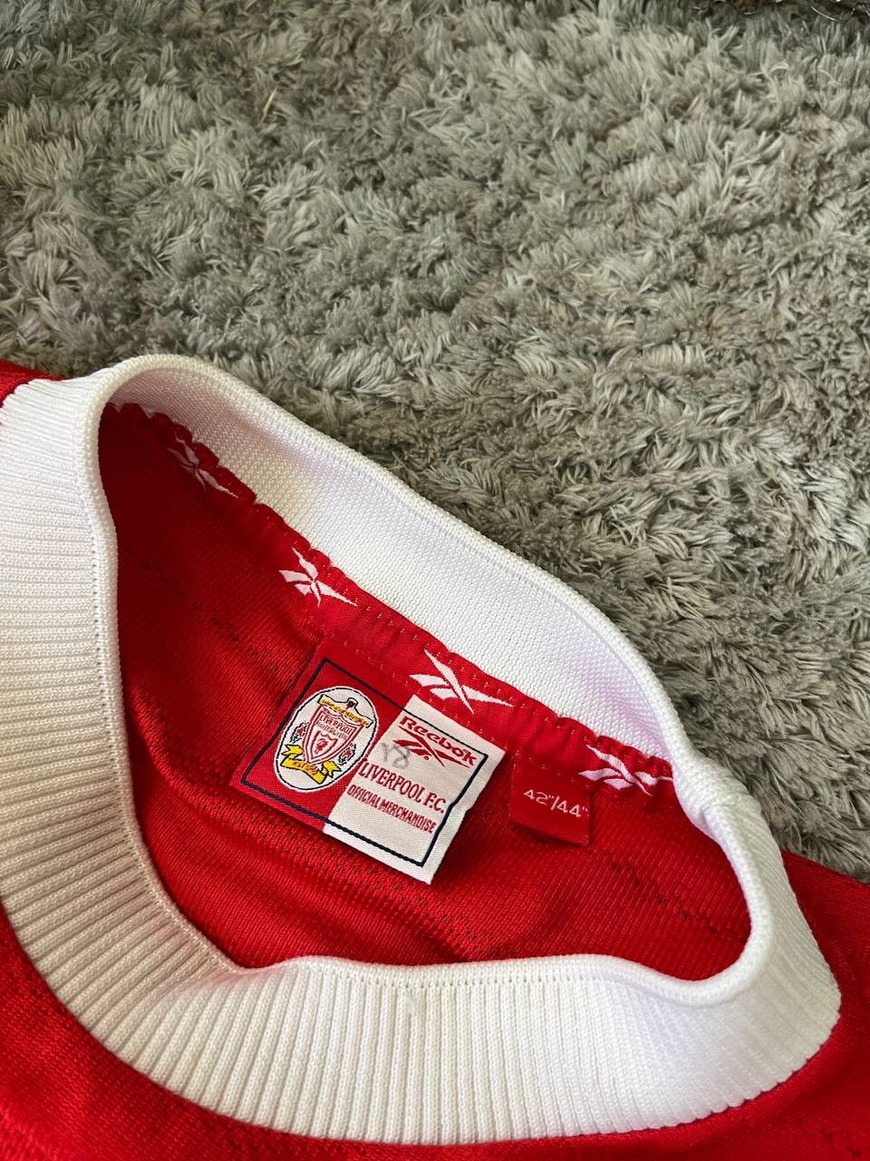 Reebok × Vintage 1998-2000 T-Shirt Reebok x Liverpool Soccer Jersey Rare Logo Size US L / EU 52-54 / 3 - 9 Thumbnail