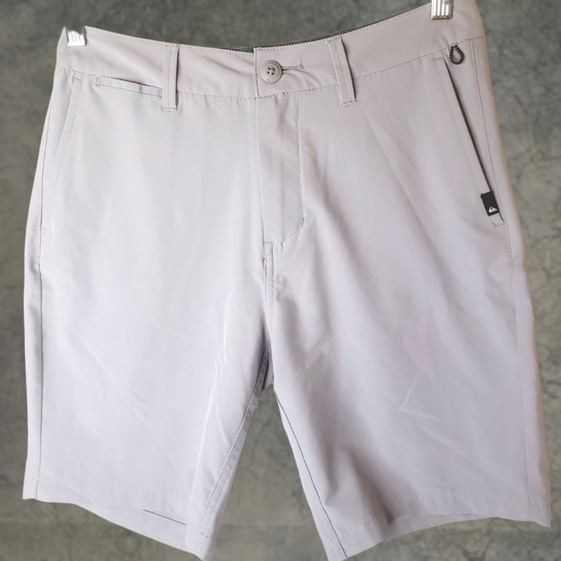 Vintage Hybrid Amphibian Shorts Mens 28" Bottom Regular Gray Solid UV-Protection Quick Dry Stretch Swimming Surf Beach Boating Casual Land or Water Use Mens Size US 28 / EU 44 - 1 Thumbnail