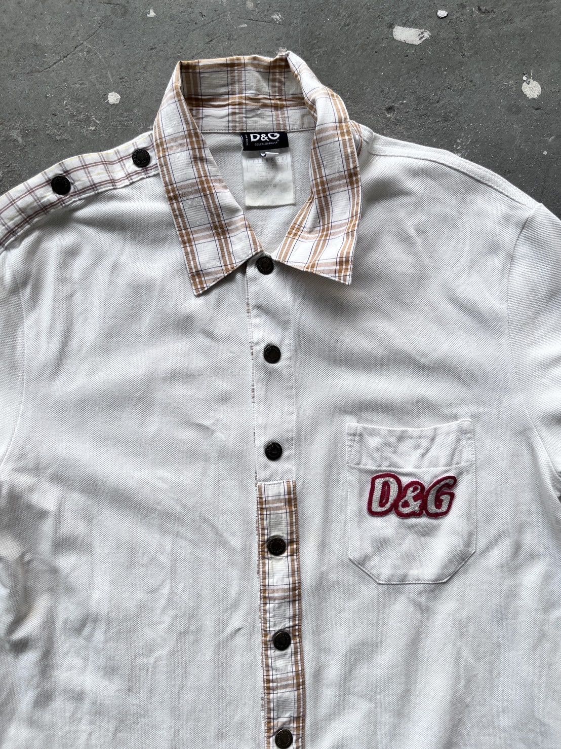 Dolce & Gabbana Dolce&Gabanna Shirt Unisex White Red Brown Short Sleeve Size US M / EU 48-50 / 2 - 2 Thumbnail
