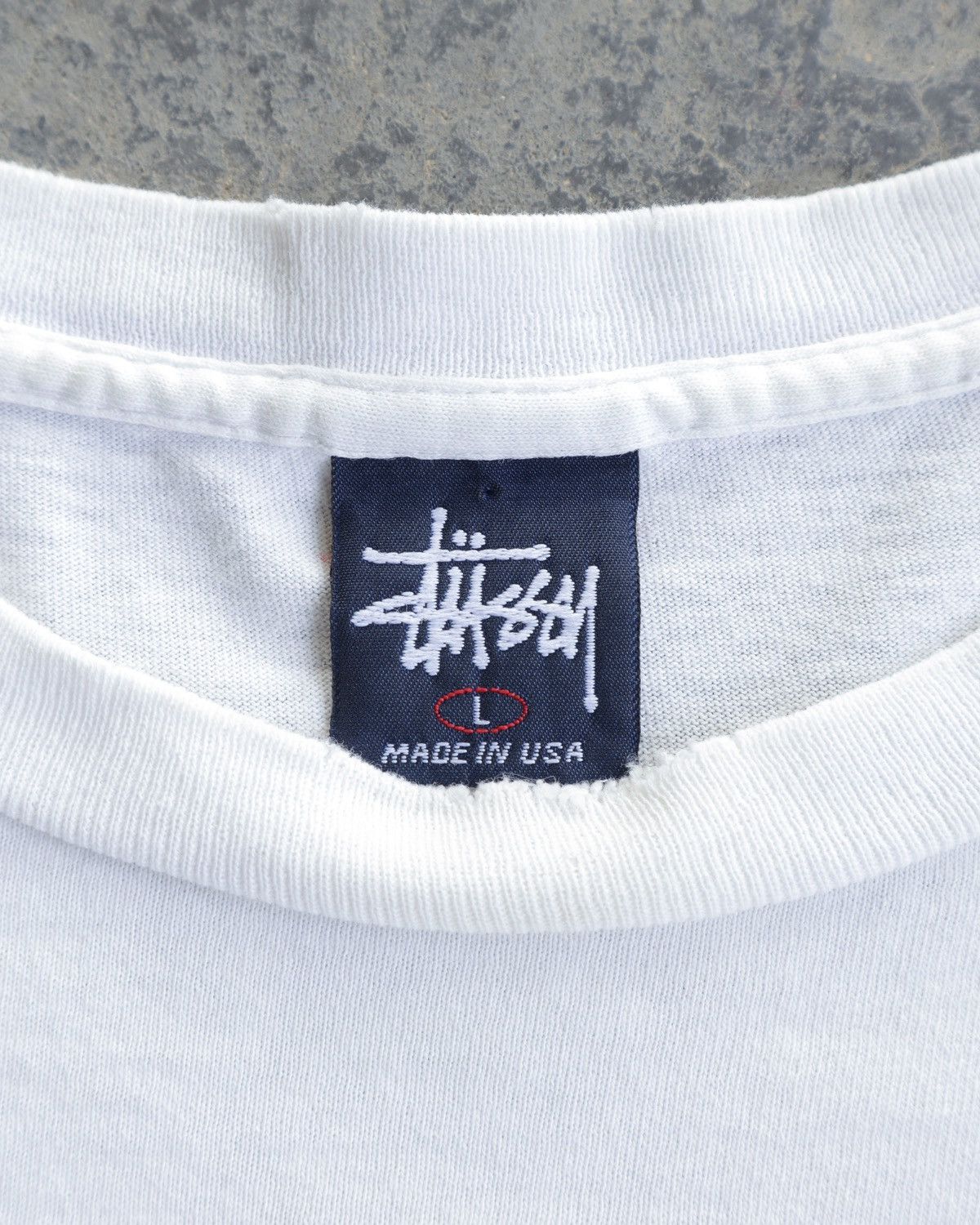 Stussy Vintage 90s Stussy Astronaut Space Box Logo Archive White Te Size US L / EU 52-54 / 3 - 5 Thumbnail