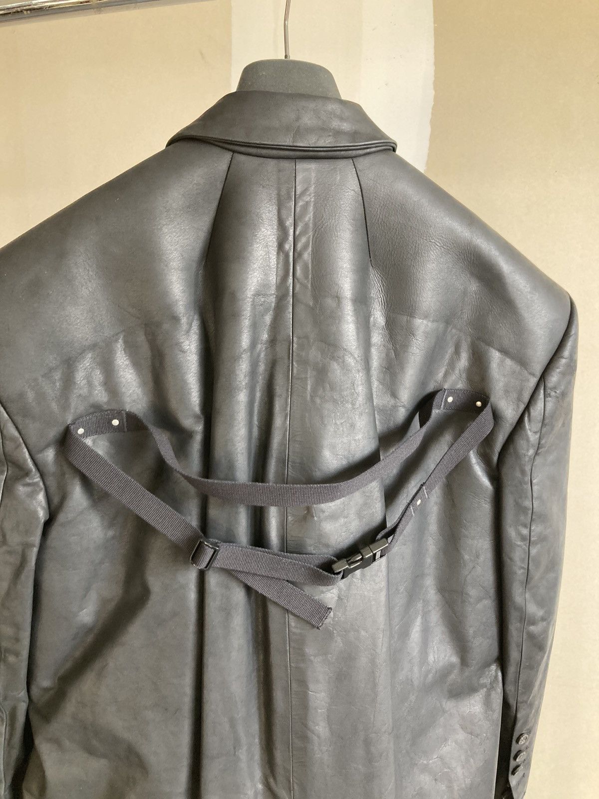 Rick Owens BRAND NEW/ Rick Owens Edfu Leather Coat Size US M / EU 48-50 / 2 - 4 Thumbnail