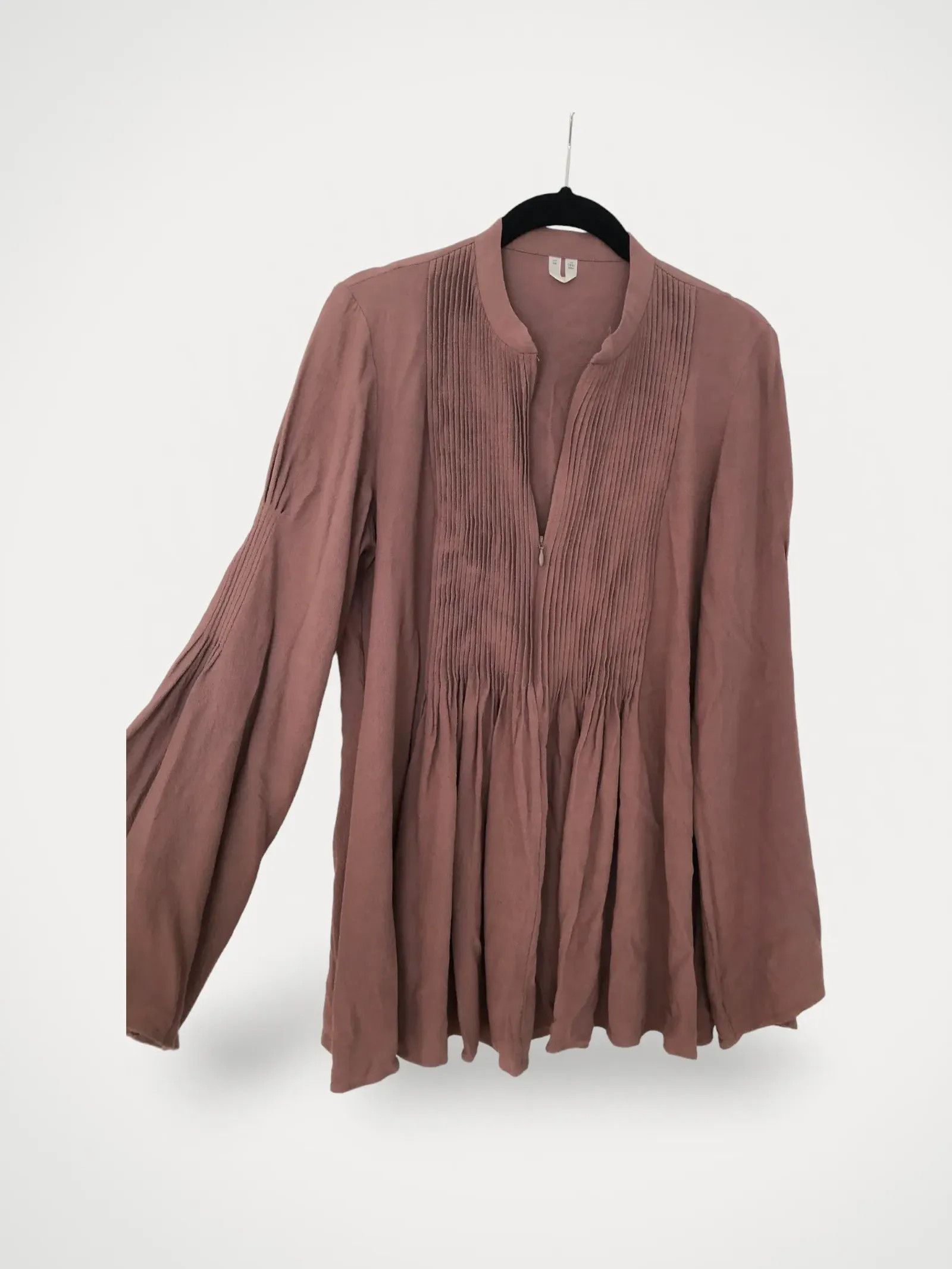 arket fluid bell sleeve blouse