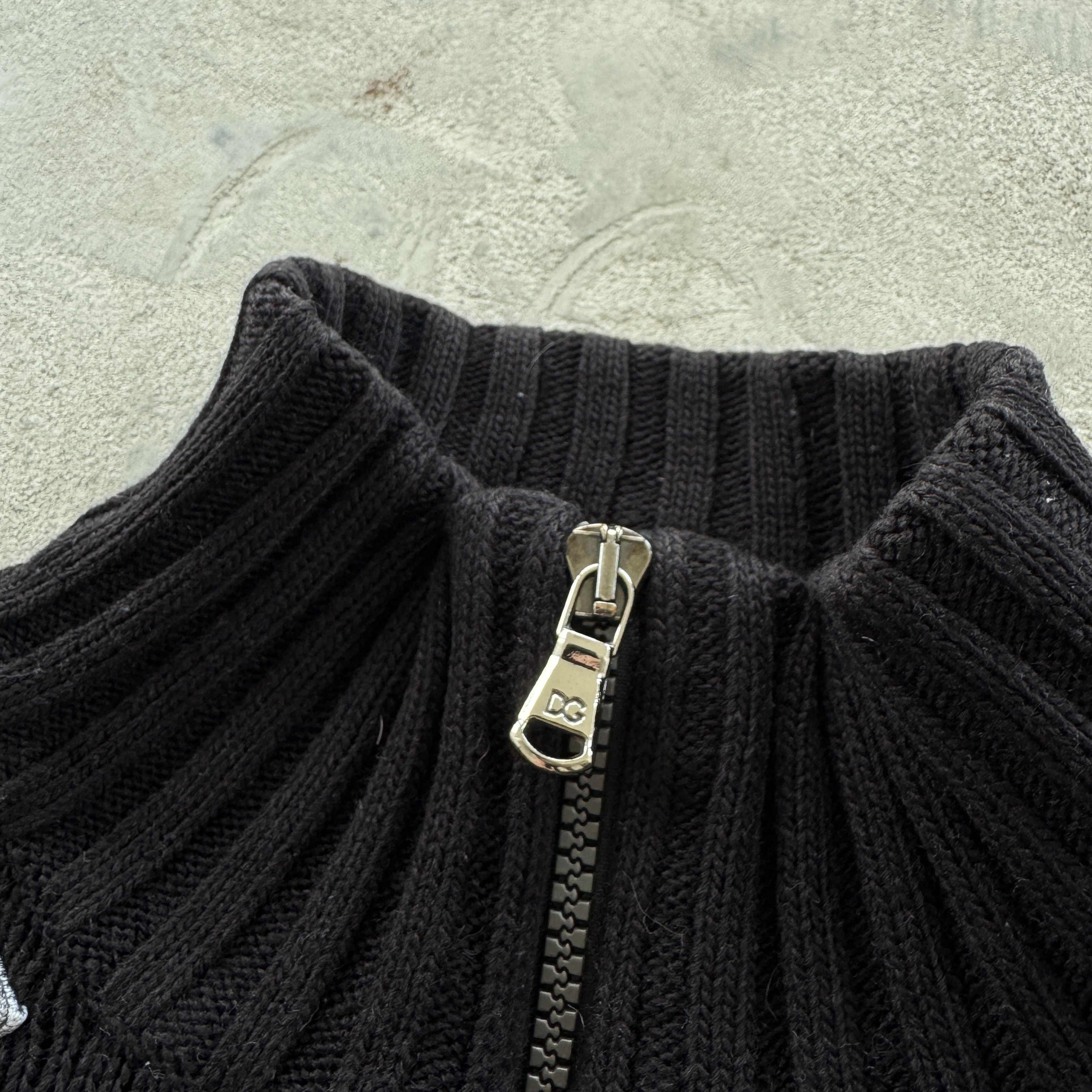 Dolce & Gabbana Dolce Gabbana Vintage 1/4 Zip Knit Sweater Denim Patches Size US L / EU 52-54 / 3 - 4 Thumbnail