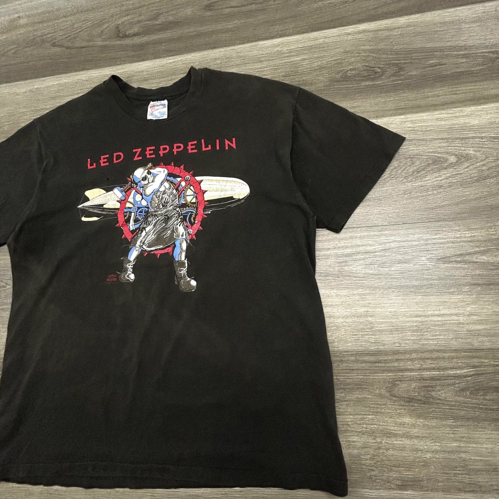 Hanes VINTAGE Led Zeppelin Shirt Mens XL Black 1993 Zoso Graphic 90s USA VERY RARE Size US XL / EU 56 / 4 - 4 Thumbnail