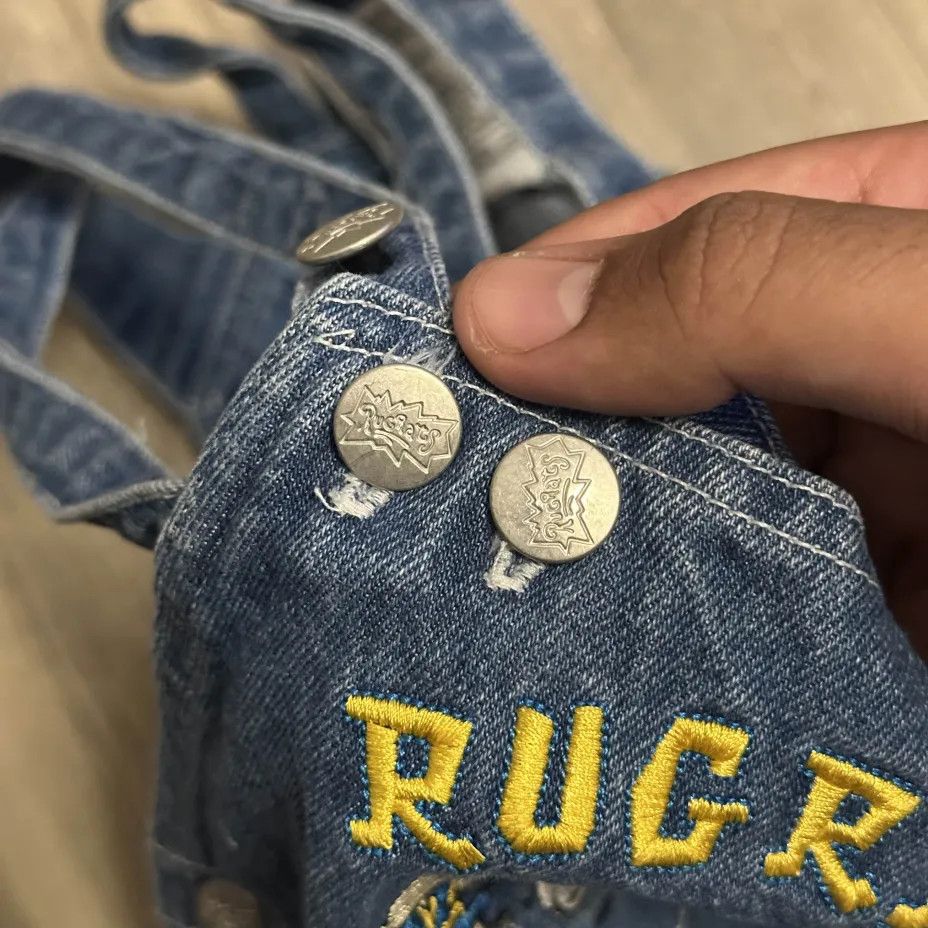 Nickelodeon Vintage 90s Nickelodeon Rugrats Soccer Denim Overalls Size 28" / US 6 / IT 42 - 4 Thumbnail