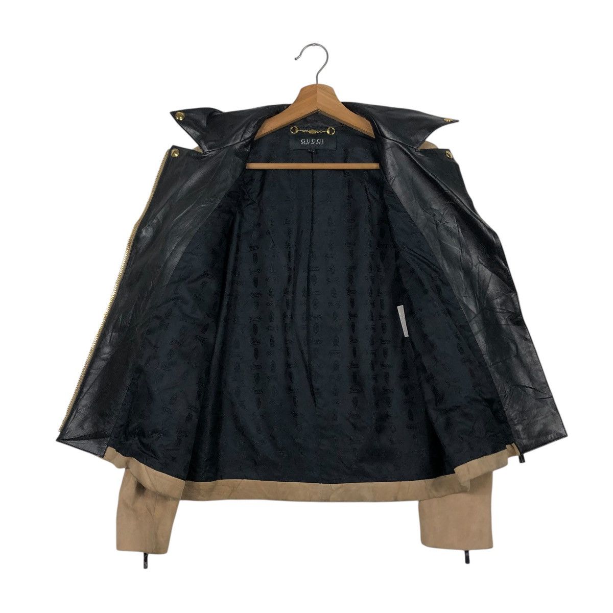 Gucci 🔥ARCHIVE PIG SKINS BIKER LEATHER JACKET GUCCI DOUBLE COLLAR Size US M / EU 48-50 / 2 - 15 Thumbnail
