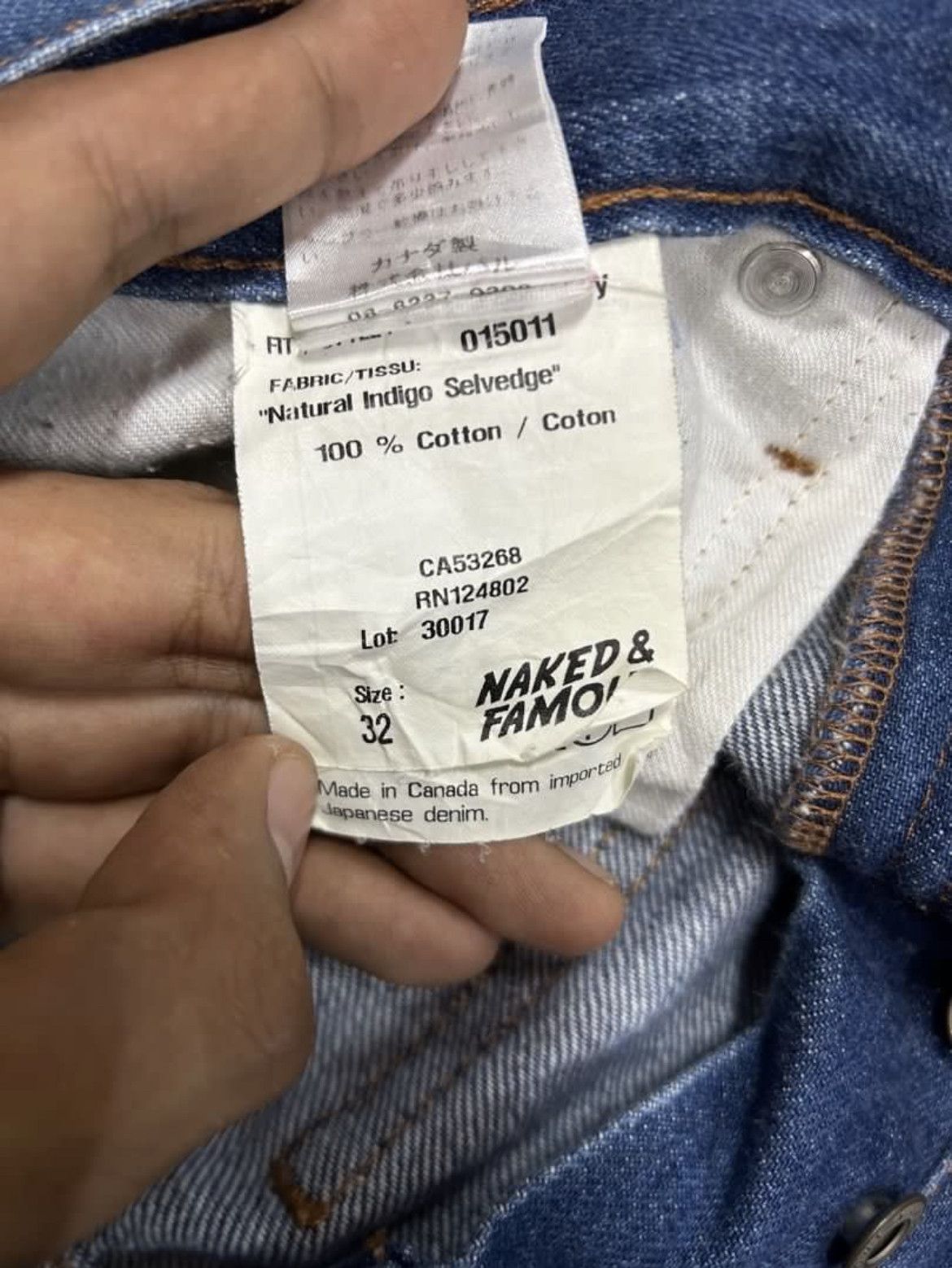 Japanese Brand × Naked & Famous Naked & Famous Denim Pant Weird Guy Natural Indigo Selvedge Size US 32 / EU 48 - 8 Thumbnail