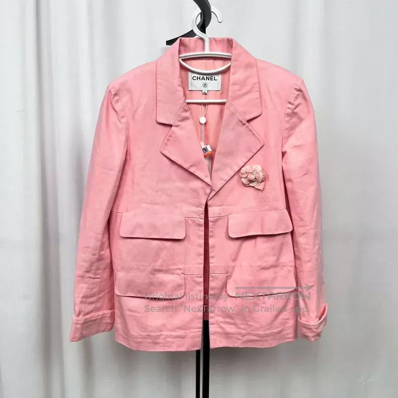 Chanel Chanel Pink denim jacket Size S / US 4 / IT 40 - 1 Thumbnail