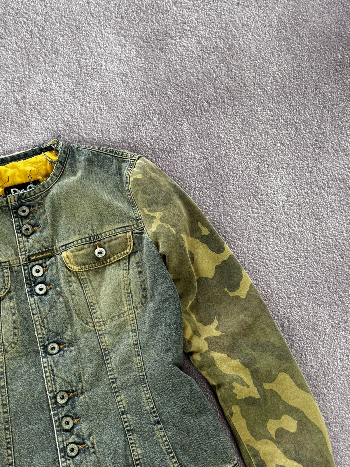 Dolce & Gabbana D&G Dolce & Gabbana 00s Archival Camo Denim Jacket Size XS / US 0-2 / IT 36-38 - 5 Thumbnail