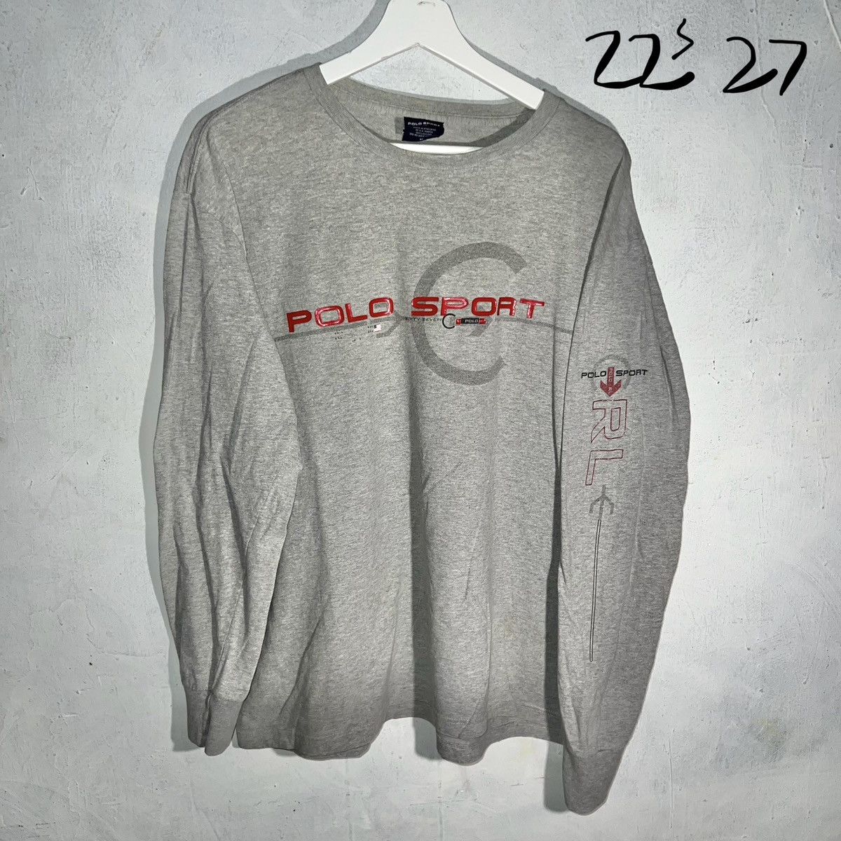Polo Ralph Lauren × Vintage 90s vintage polo sport, long sleeve oversized T-shirt Size US M / EU 48-50 / 2 - 1 Thumbnail
