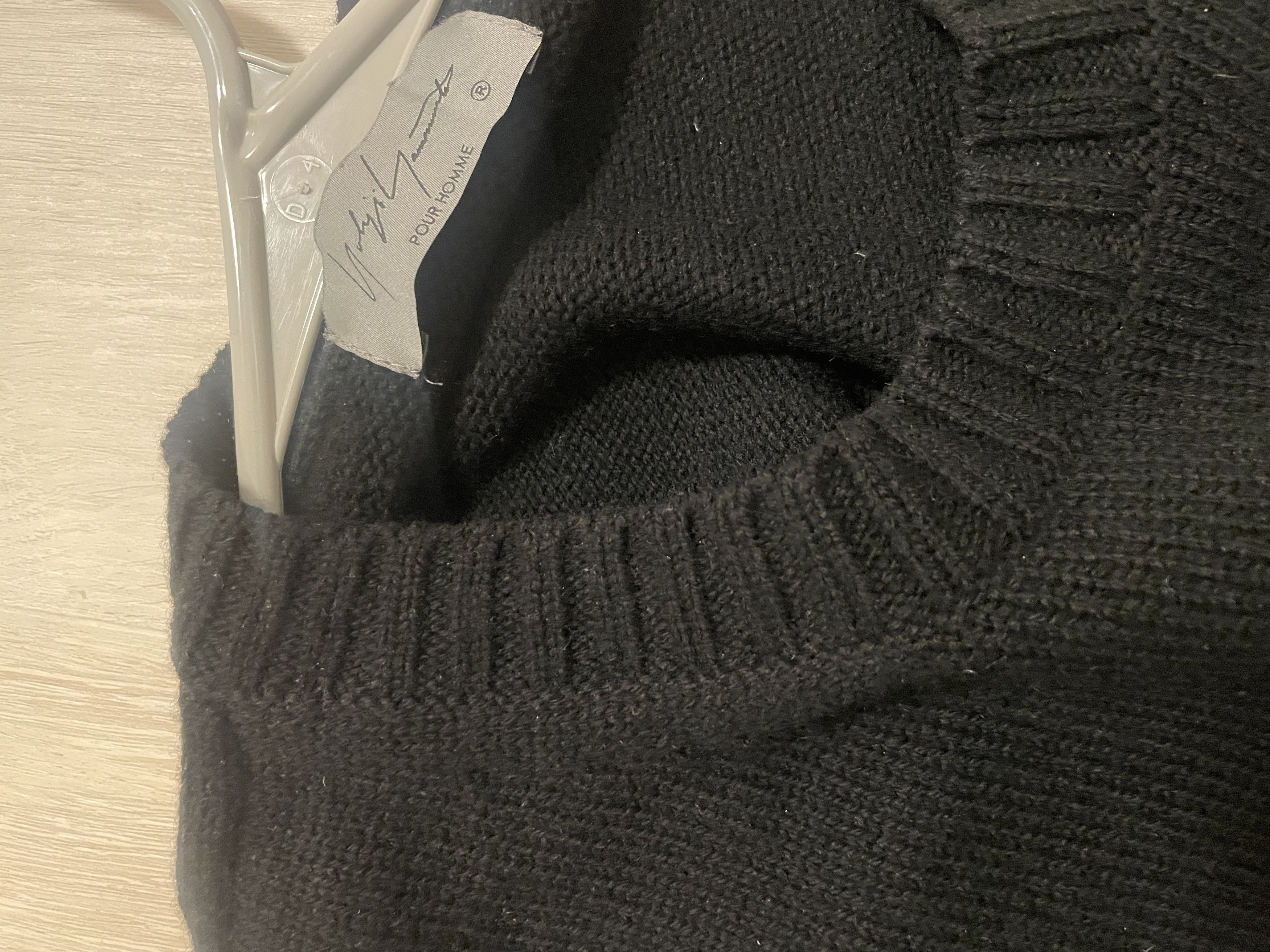 Yohji Yamamoto Black 7G Flower Sweater Size US L / EU 52-54 / 3 - 4 Thumbnail