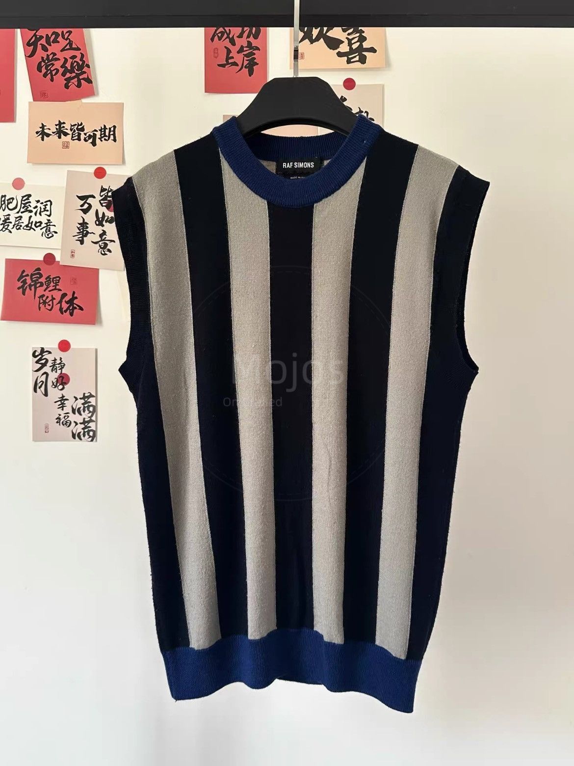 Raf Simons Sz 46 Raf Simons 10AW Runway Sample Stripe Knitwear Tank To Size US S / EU 44-46 / 1 - 1 Thumbnail