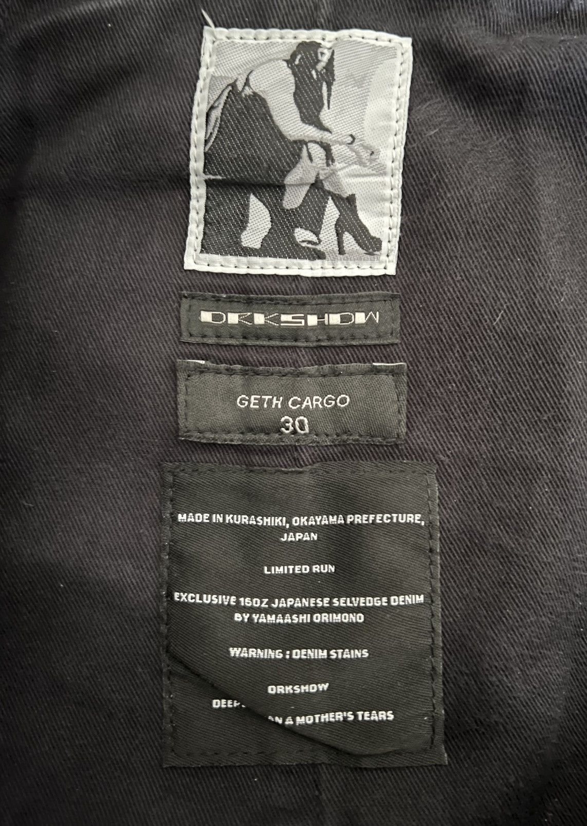 Rick Owens × Rick Owens Drkshdw Rick Owens Geth Cargo Pants LIMITED SS23 16oz Japanese Denim Size US 30 / EU 46 - 4 Thumbnail