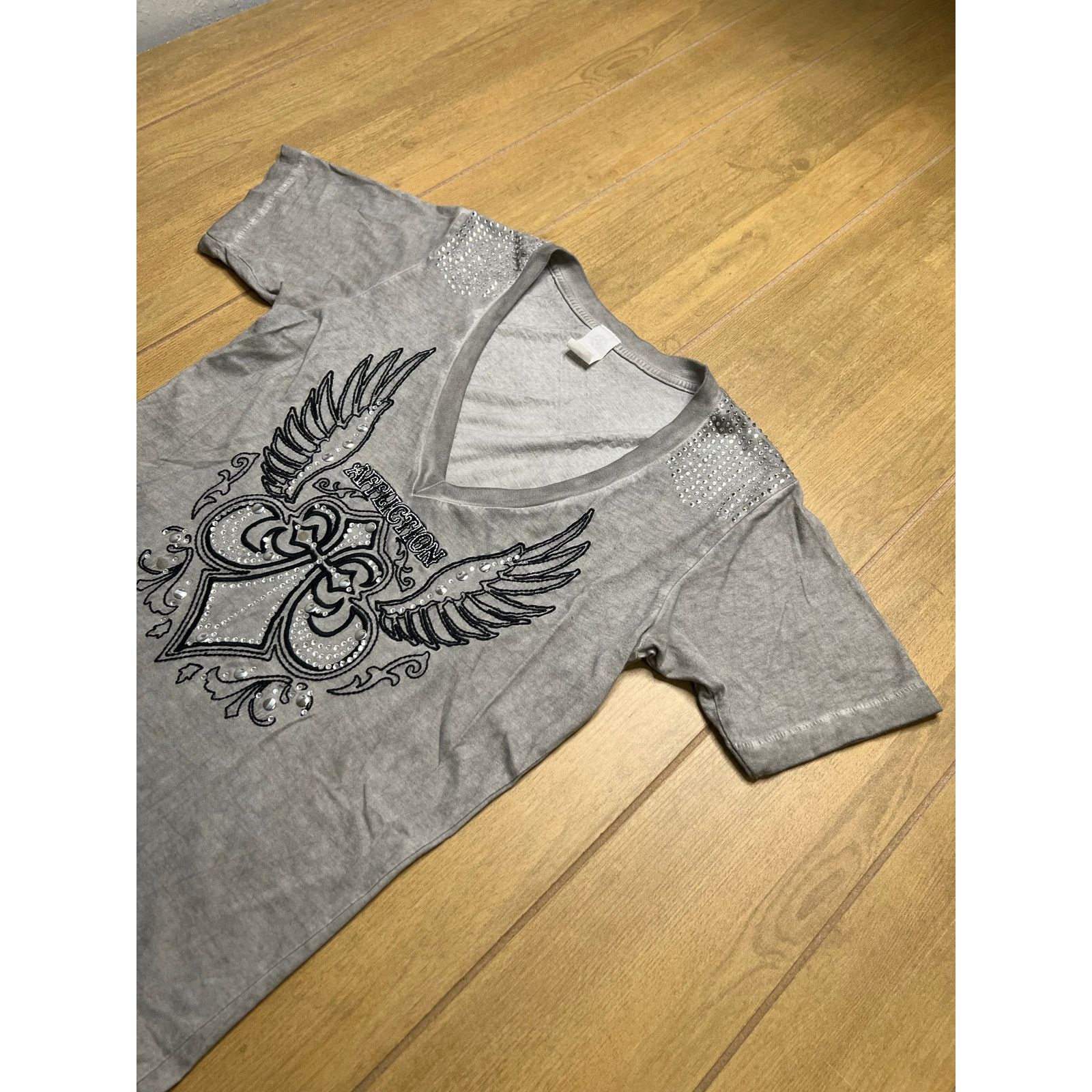 Affliction Vintage Affliction Women Top M Embroidered Rhinestone Y2K Size M / US 6-8 / IT 42-44 - 10 Thumbnail