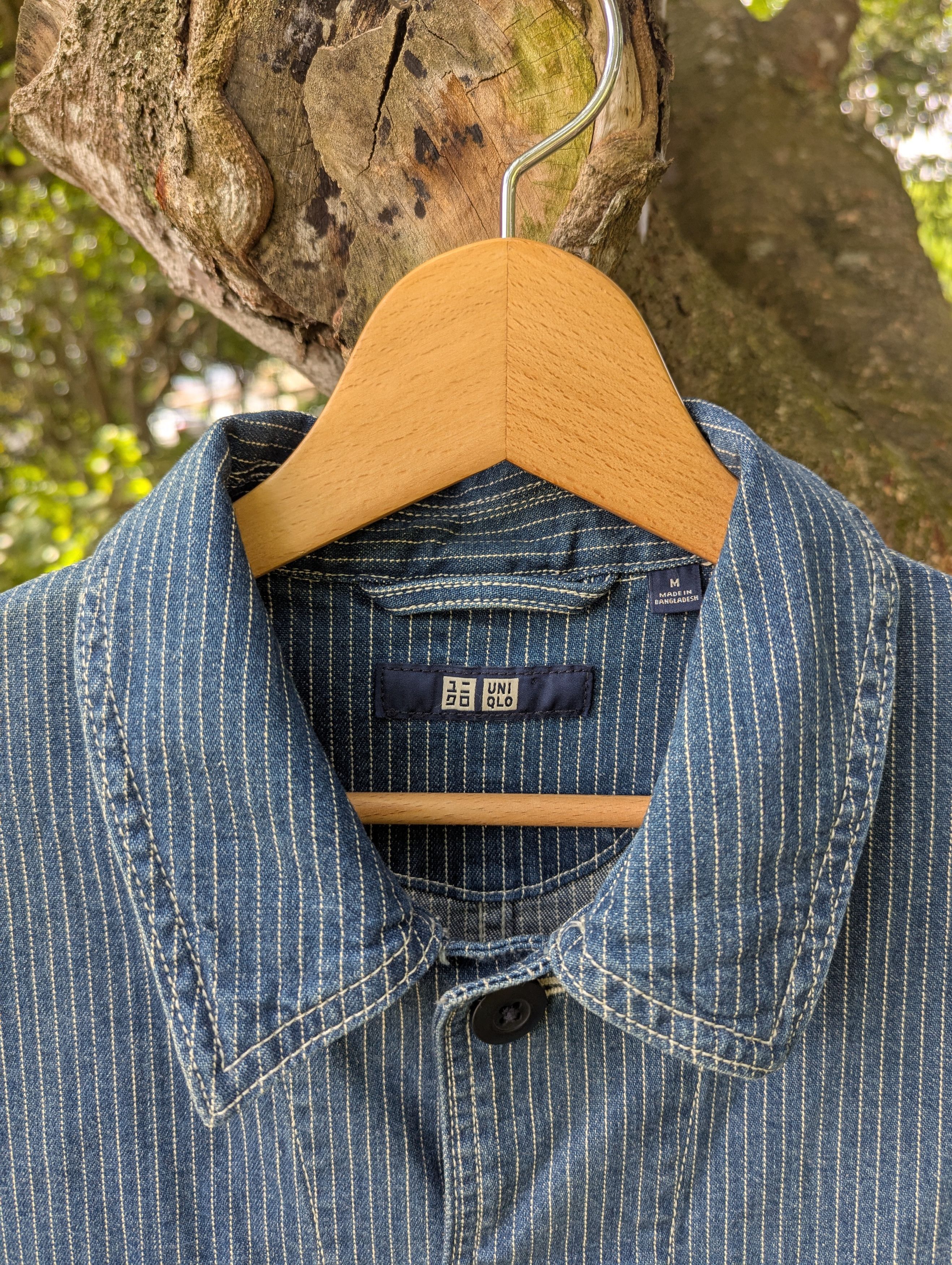 Uniqlo Faded Wabash Jacket Indigo Hickory Stripe Japan Size US M / EU 48-50 / 2 - 2 Thumbnail