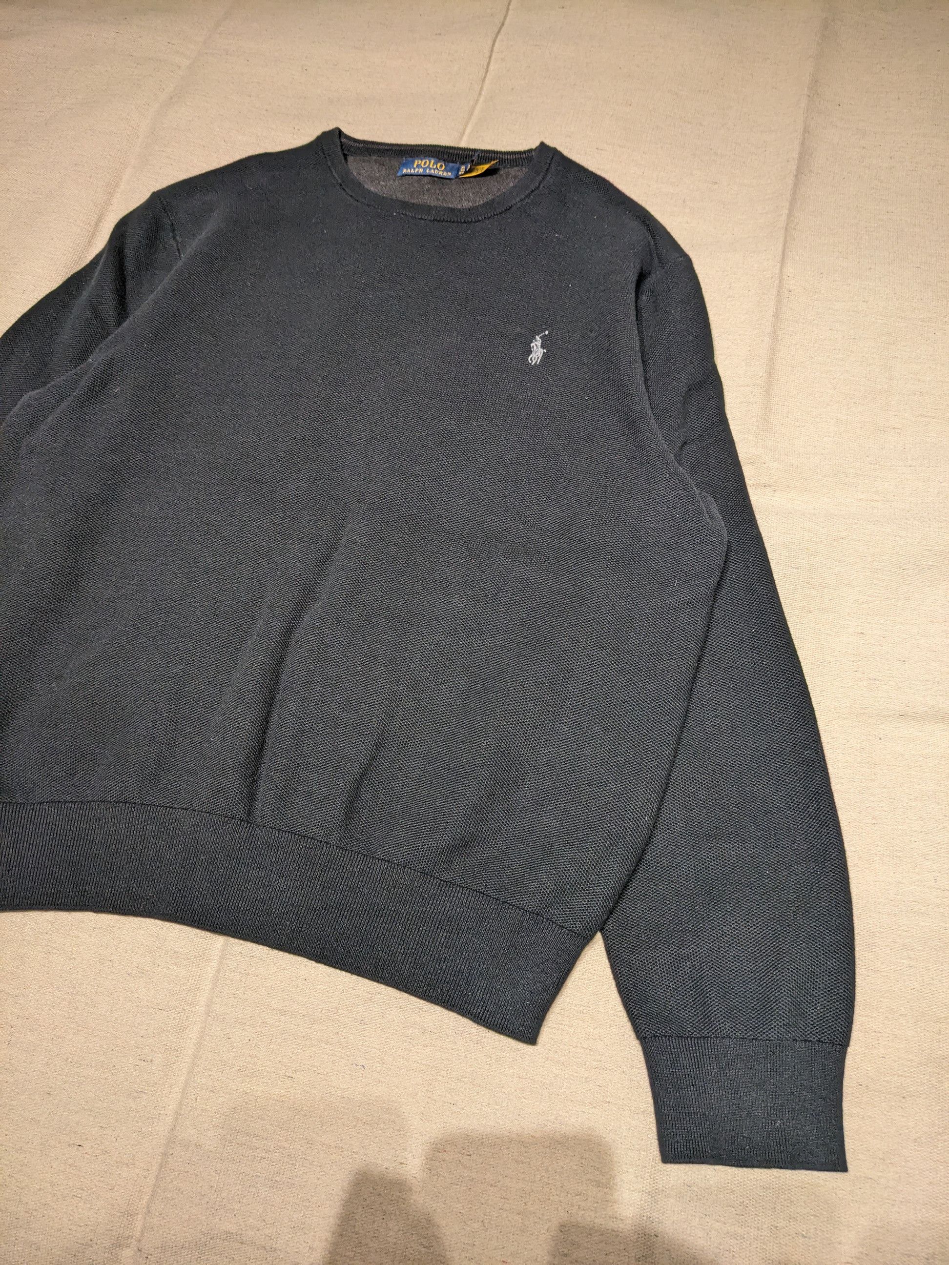 Polo Ralph Lauren Polo pique knit crewneck black men's XL Size US XL / EU 56 / 4 - 2 Thumbnail