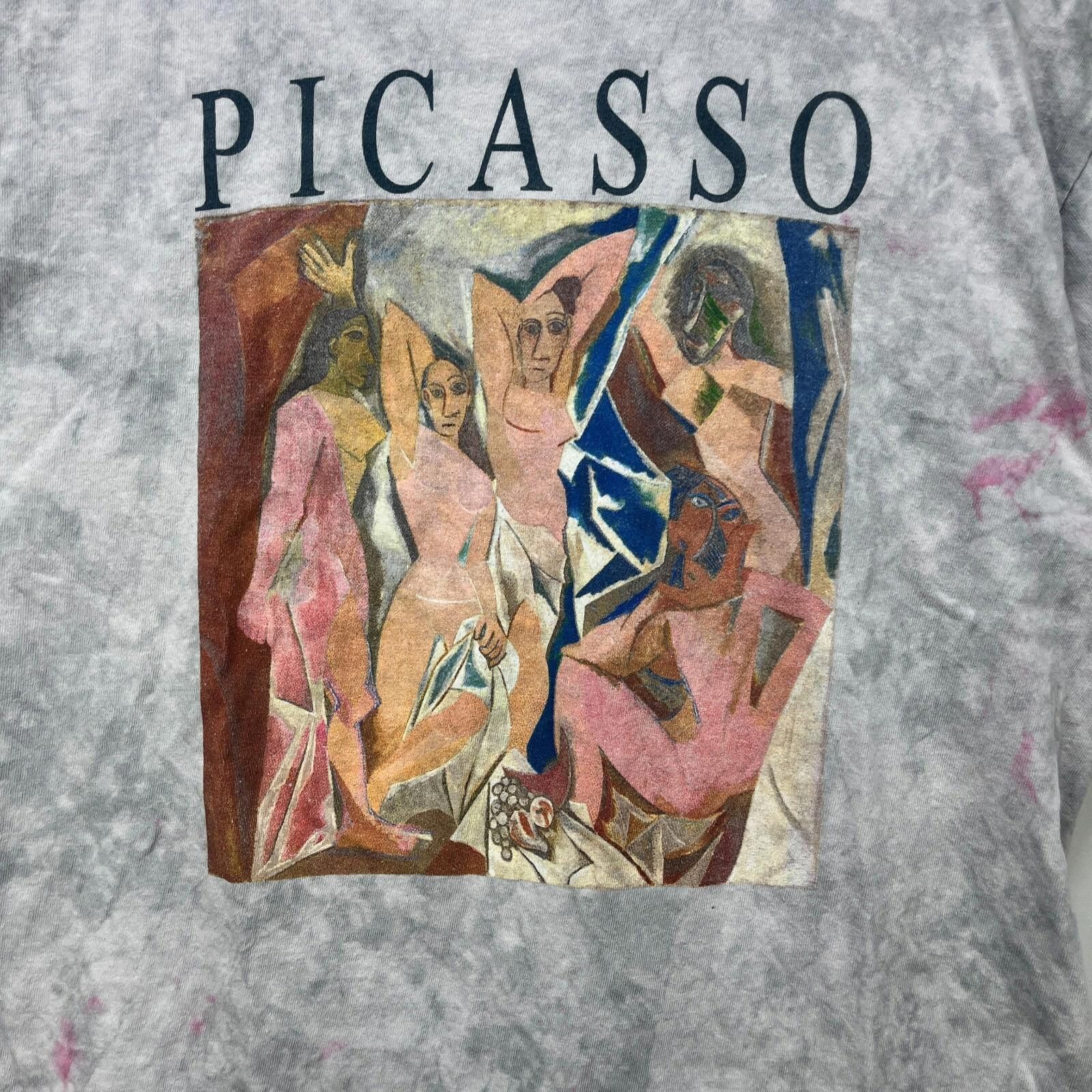 NBA Vintage Y2K Picasso Naked Women Art Tie-Dye T-Shirt Large Size US L / EU 52-54 / 3 - 2 Thumbnail