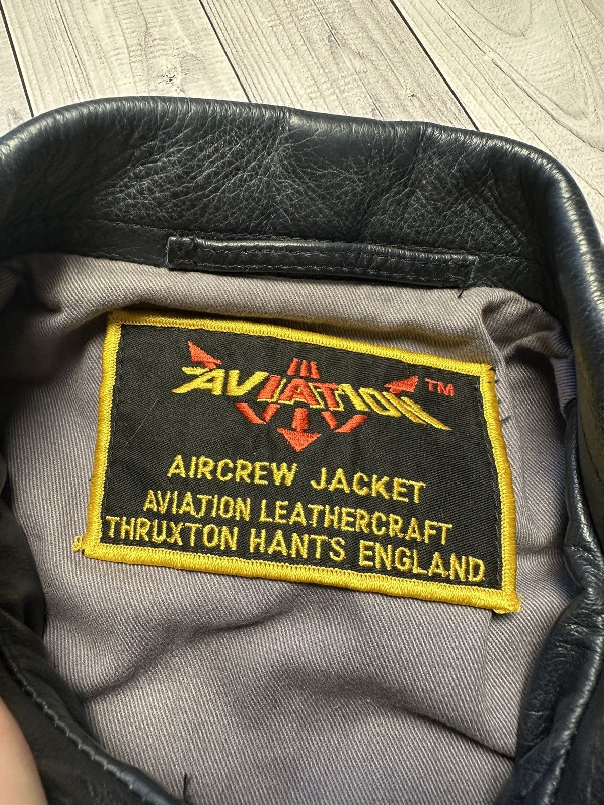 Aviator Nation × Vintage Vintage Aviation Leather Jacket Aircrew England size XL Size US XL / EU 56 / 4 - 4 Thumbnail