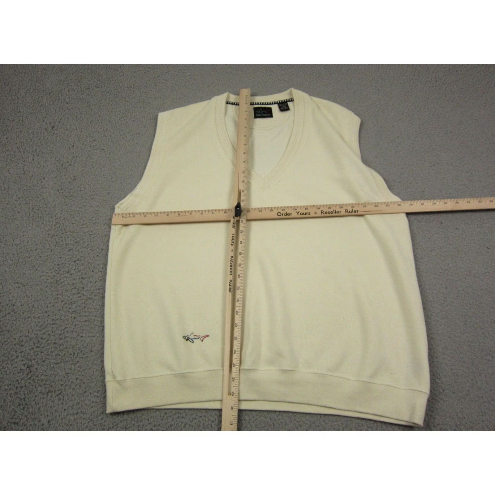 Vintage VINTAGE Greg Norman Vest Mens 2XL XXL Creme Cotton Golf Knit V-Neck Size US XXL / EU 58 / 5 - 5 Thumbnail