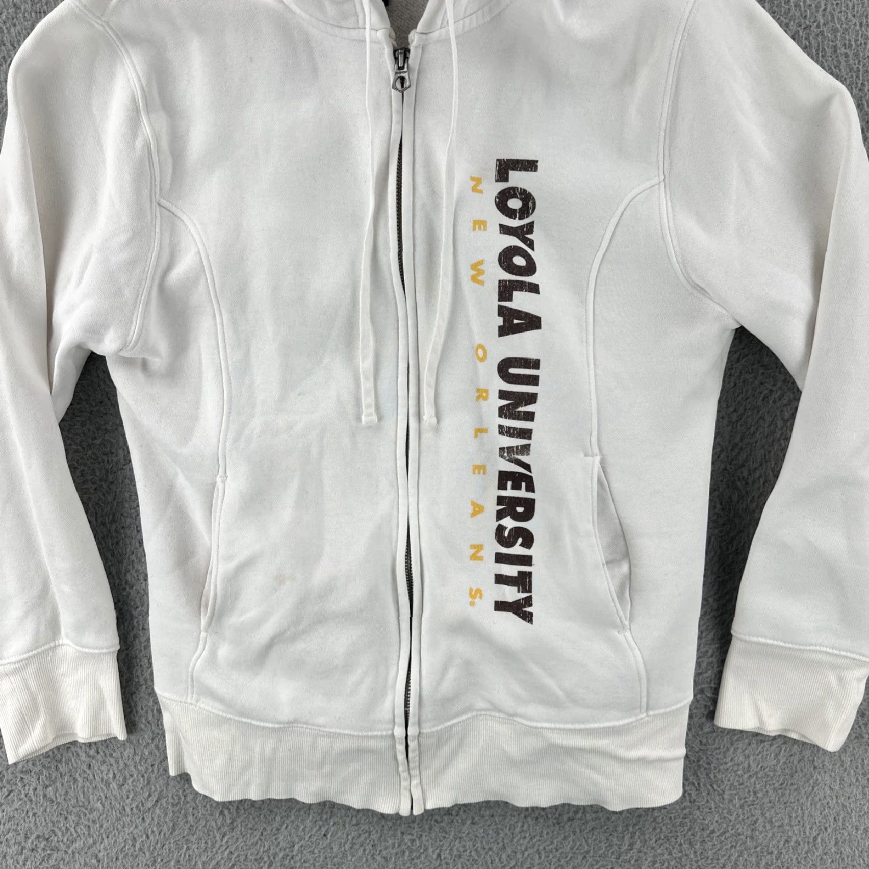 Jansport VINTAGE JanSport White Hoodie Loyola University New Orleans Y2K Full Zip Hooded Mens M Regular Shirt (Hoodie) Size US M / EU 48-50 / 2 - 4 Thumbnail