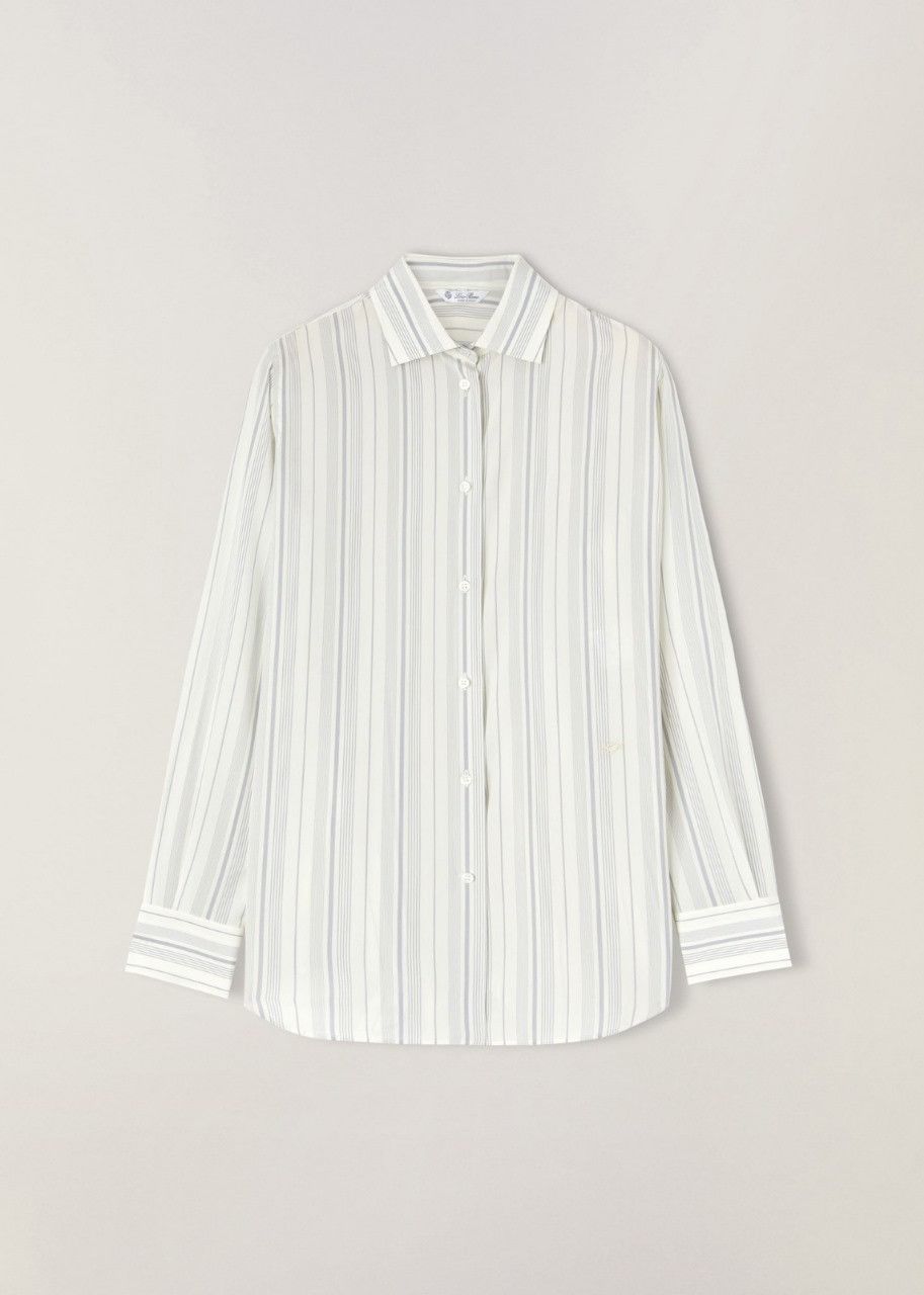 Loro Piana o1srvl11e0524 Shirt in White Size L / US 10 / IT 46 - 1 Thumbnail