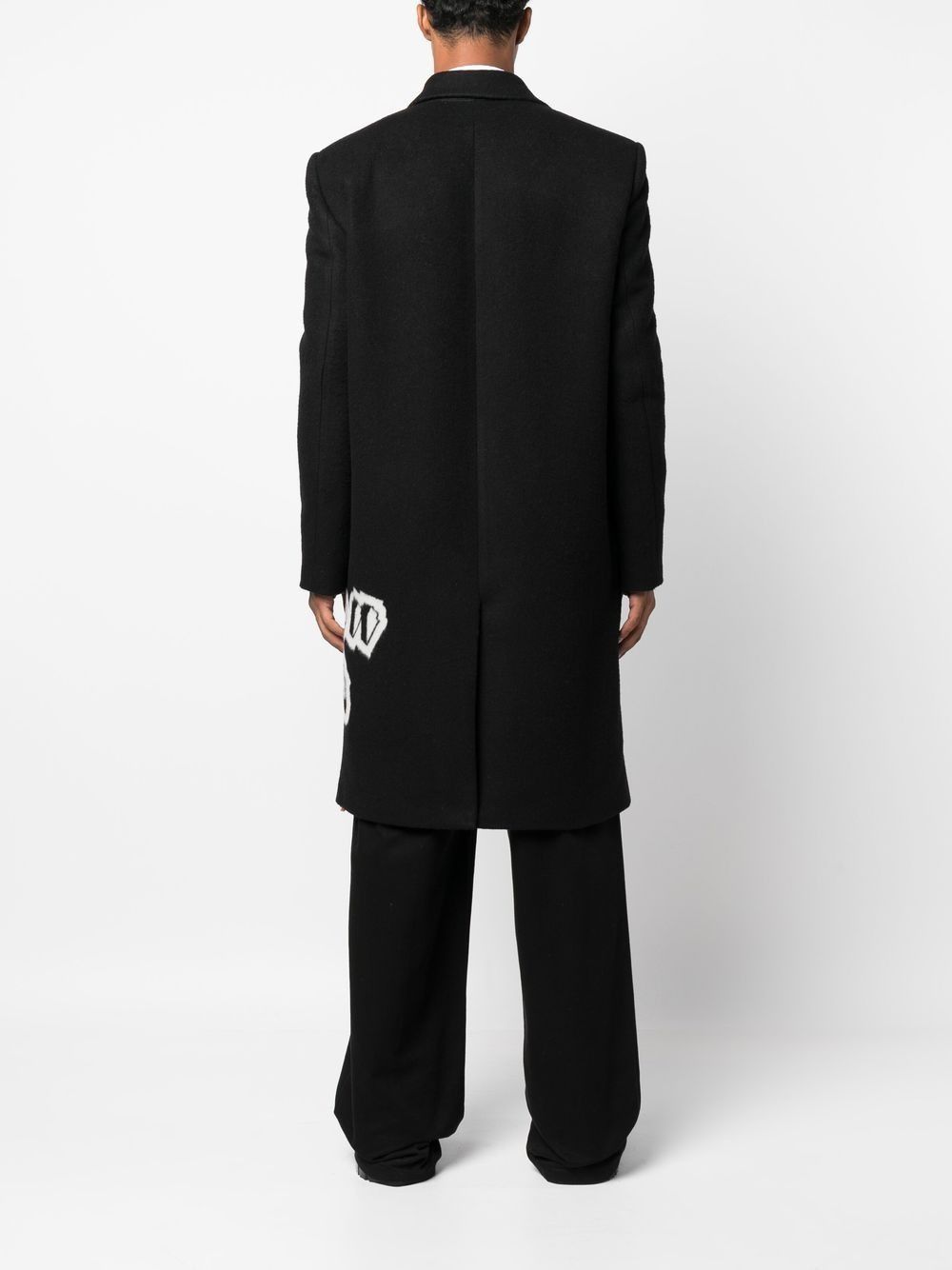 Off-White o1y0225 Logo Coat in Black Size US M / EU 48-50 / 2 - 4 Thumbnail