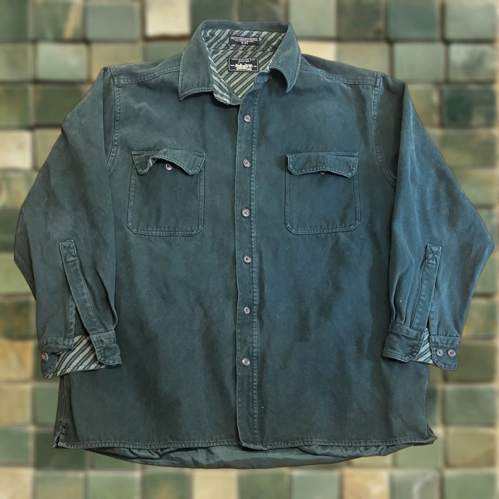 Levi's Levi’s Shacket Men XL Navy Blue Insulated Canvas Cotton Button Lined Pockets Mid-Length Jacket Solid Navy Blue Size US XL / EU 56 / 4 - 1 Thumbnail