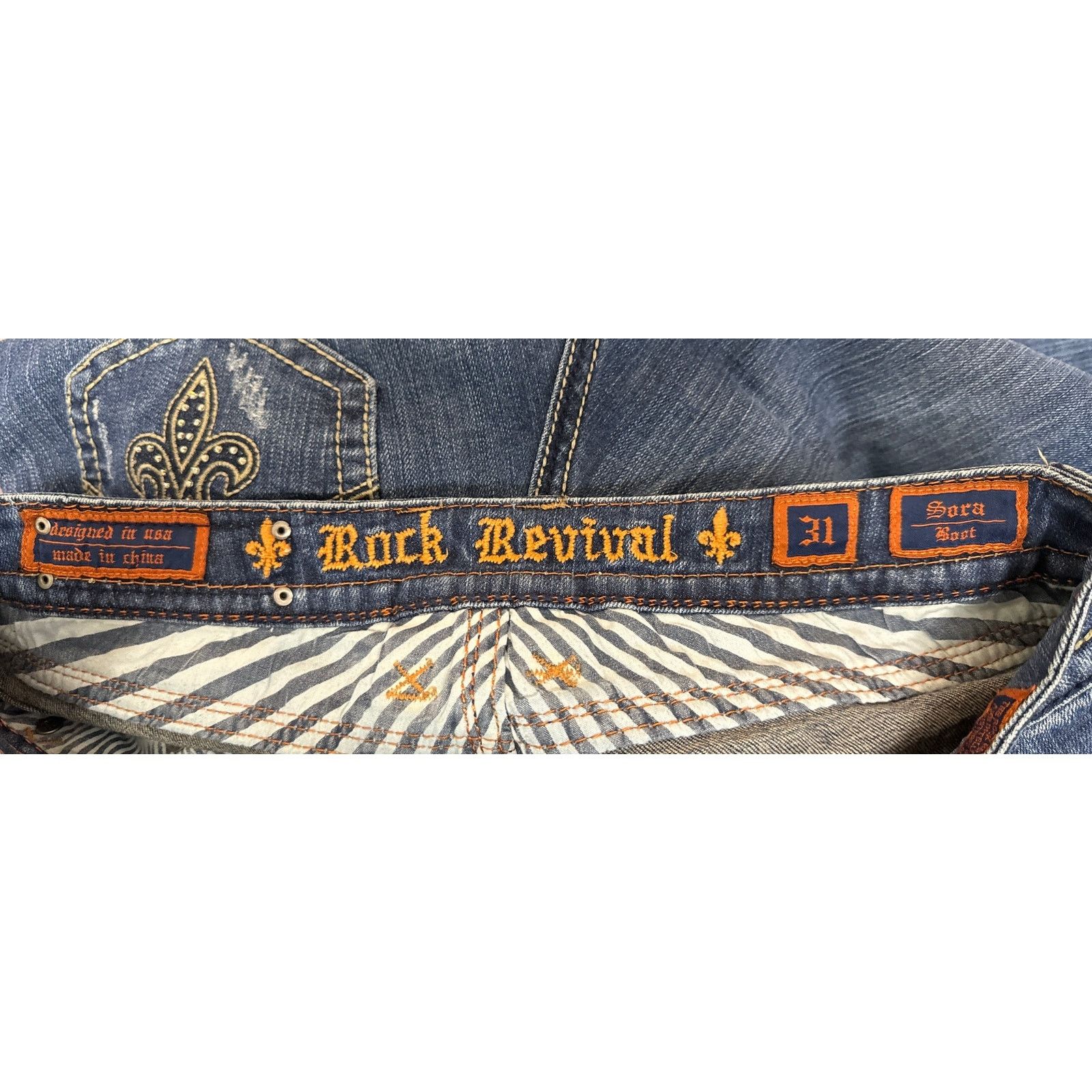 Rock Revival Rock Revival Sora Boot Size 31 Flap Pocket Jeans Excellent Size 31" - 5 Thumbnail