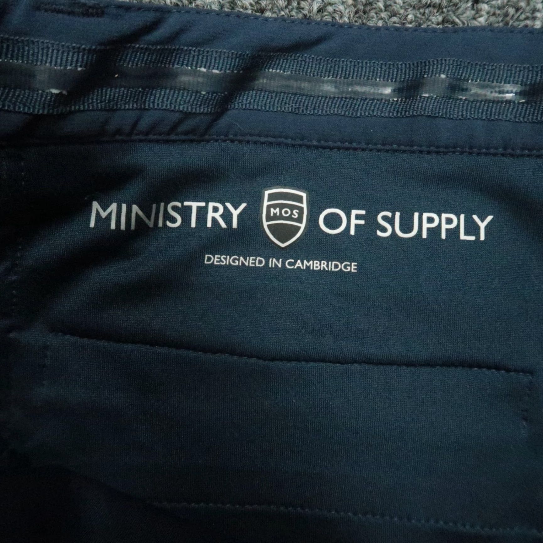 Vintage Ministry Of Supply Pants Men 34x31 Blue Slim Fit Chino Trouser - Flat Front, Button, Zip, 34, Blue, Slim, Polyester Size US 34 / EU 50 - 3 Thumbnail