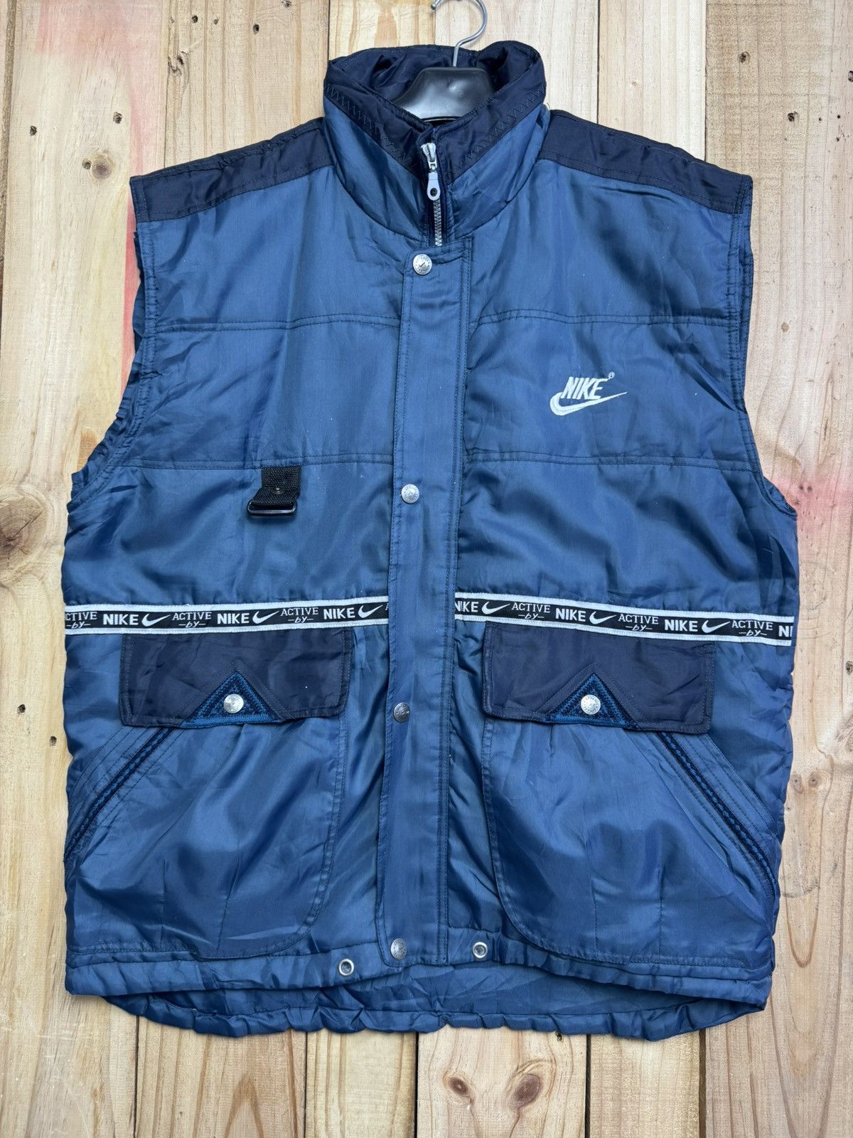 Nike × Vintage Vintage 90s Nike Orange Tag Vest Jacket Size US XL / EU 56 / 4 - 1 Thumbnail