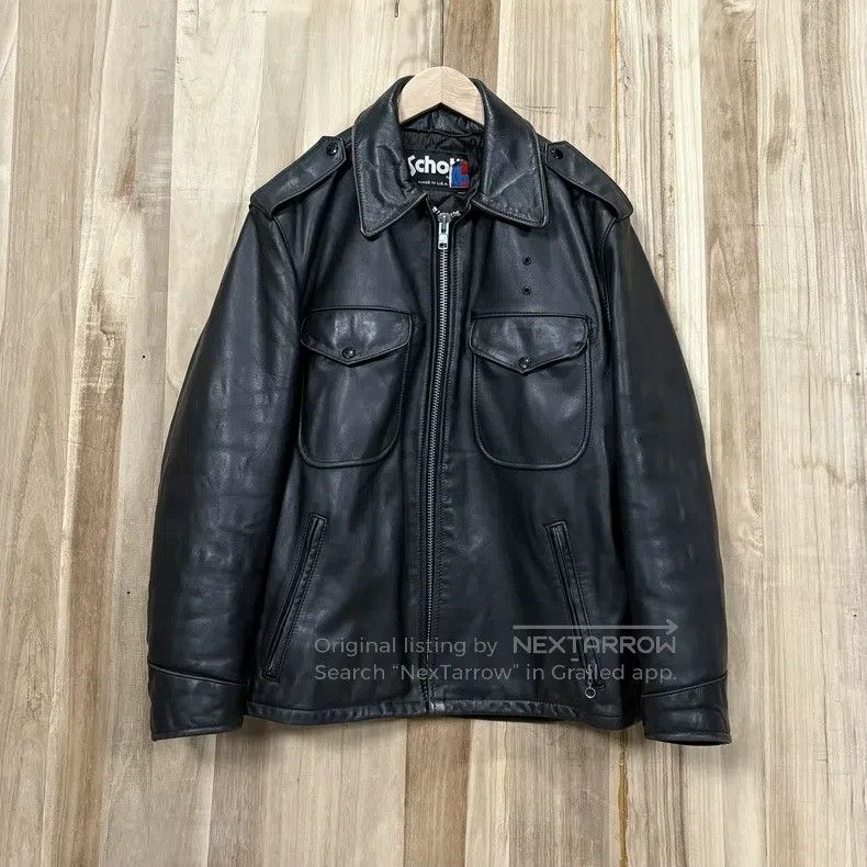 Schott Schott 104 Eunuch cowhide mounted police jacket leather ja Size US S / EU 44-46 / 1 - 1 Thumbnail