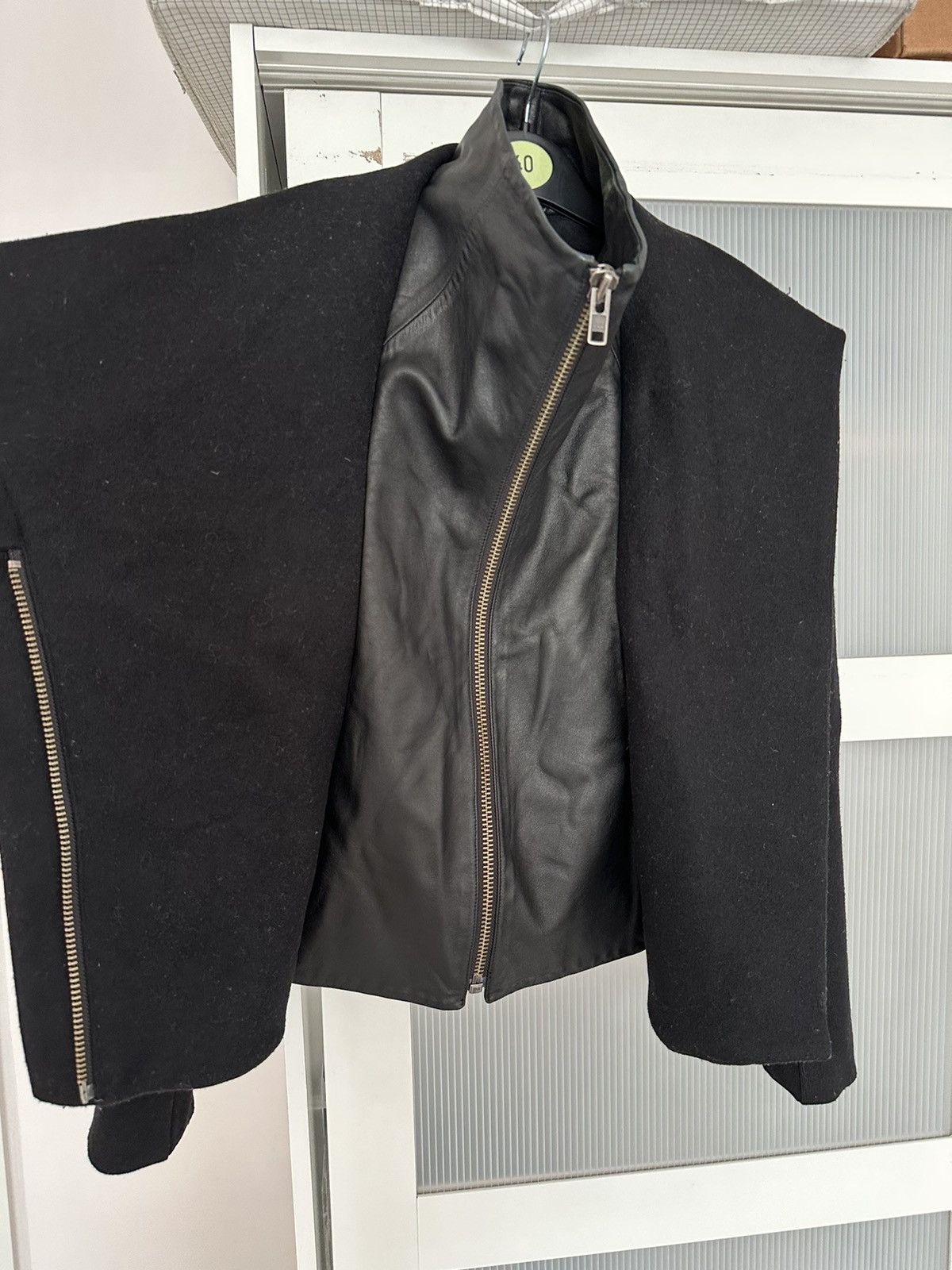 Helmut Lang Wool & Leather Helmut Lang 3 in 1 way Jacket black opium Size S / US 4 / IT 40 - 8 Thumbnail