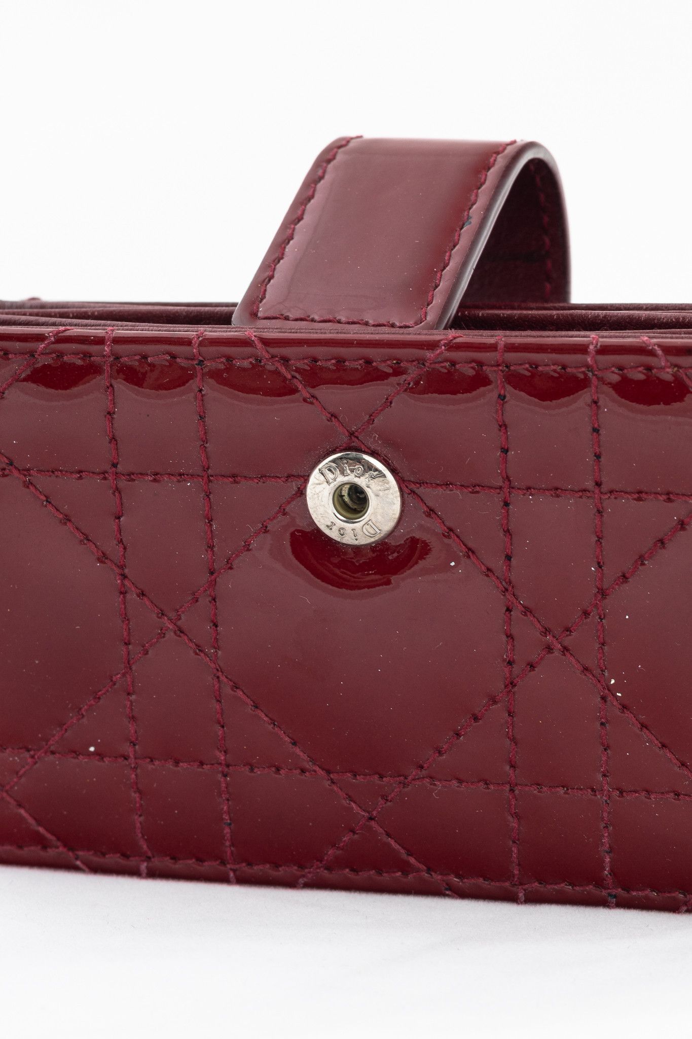 Dior Christian Dior Lady Dior Jasmine Patent Cannage Card Holder Size ONE SIZE - 8 Thumbnail
