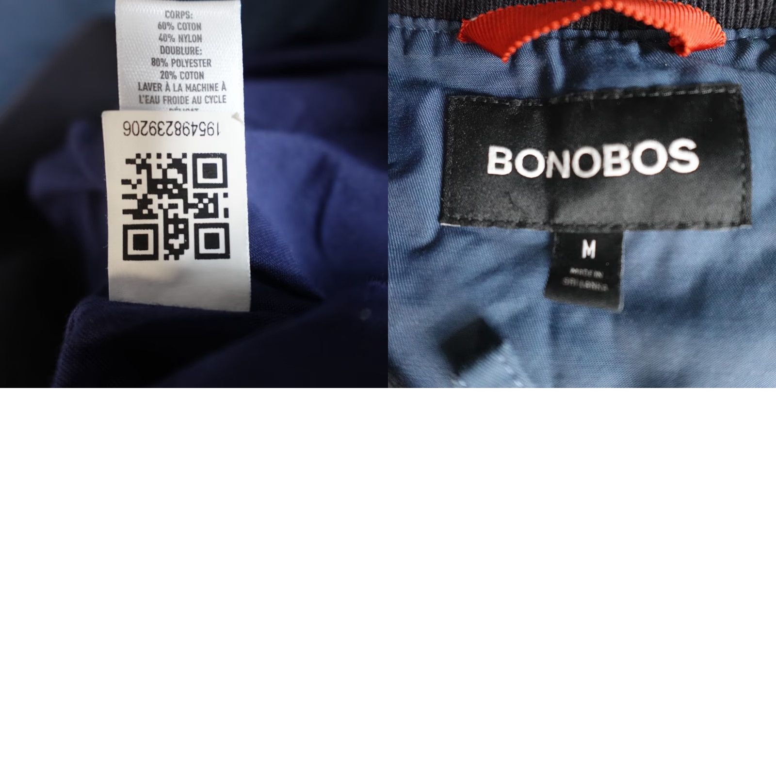 Bonobos Bonobos Bomber Jacket Mens M Blue Solid Full Zip Size US M / EU 48-50 / 2 - 8 Thumbnail