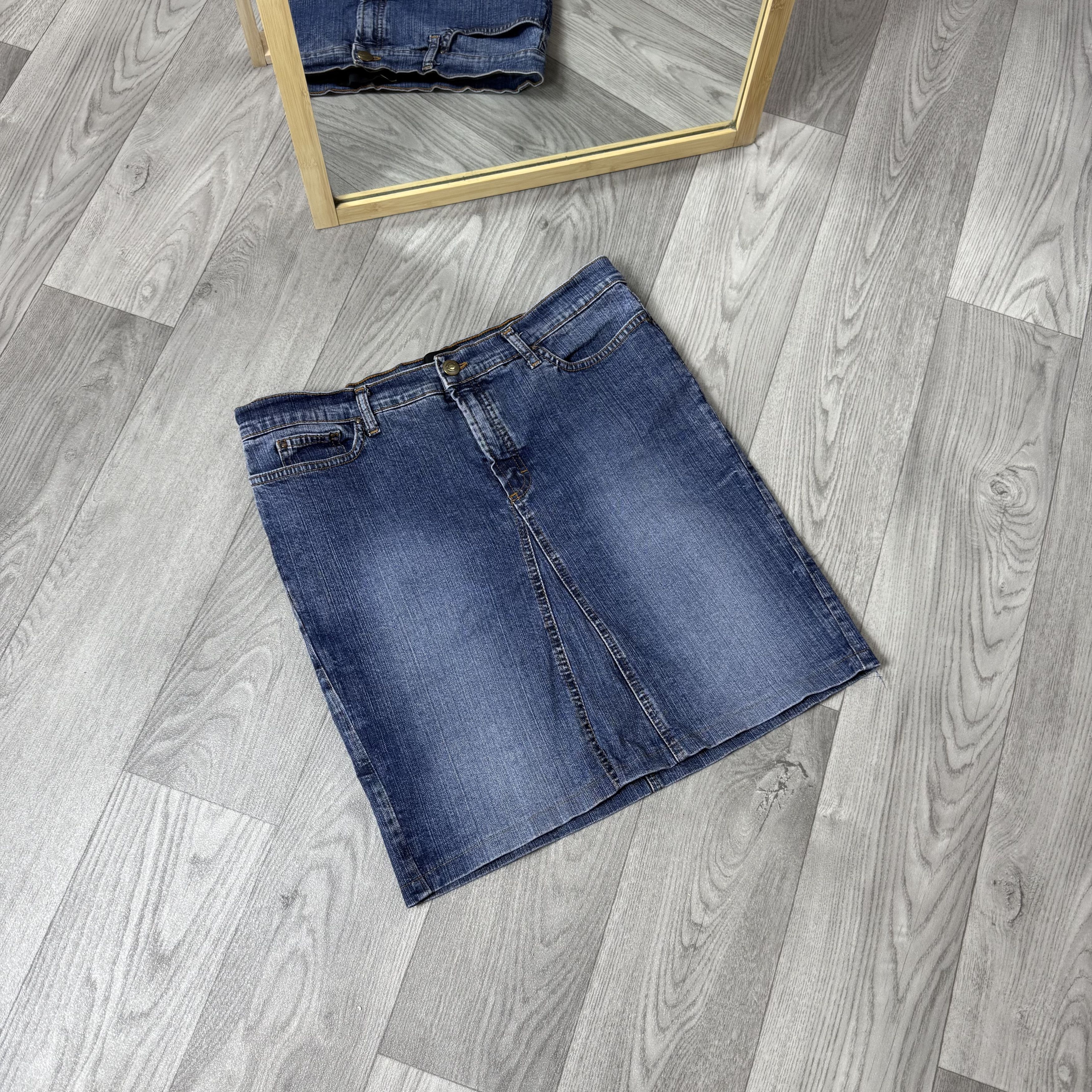 Just Cavalli Vintage Just Cavalli 90s Blue Denim Women's Midi Skirt Size 32" / US 10 / IT 46 - 3 Thumbnail