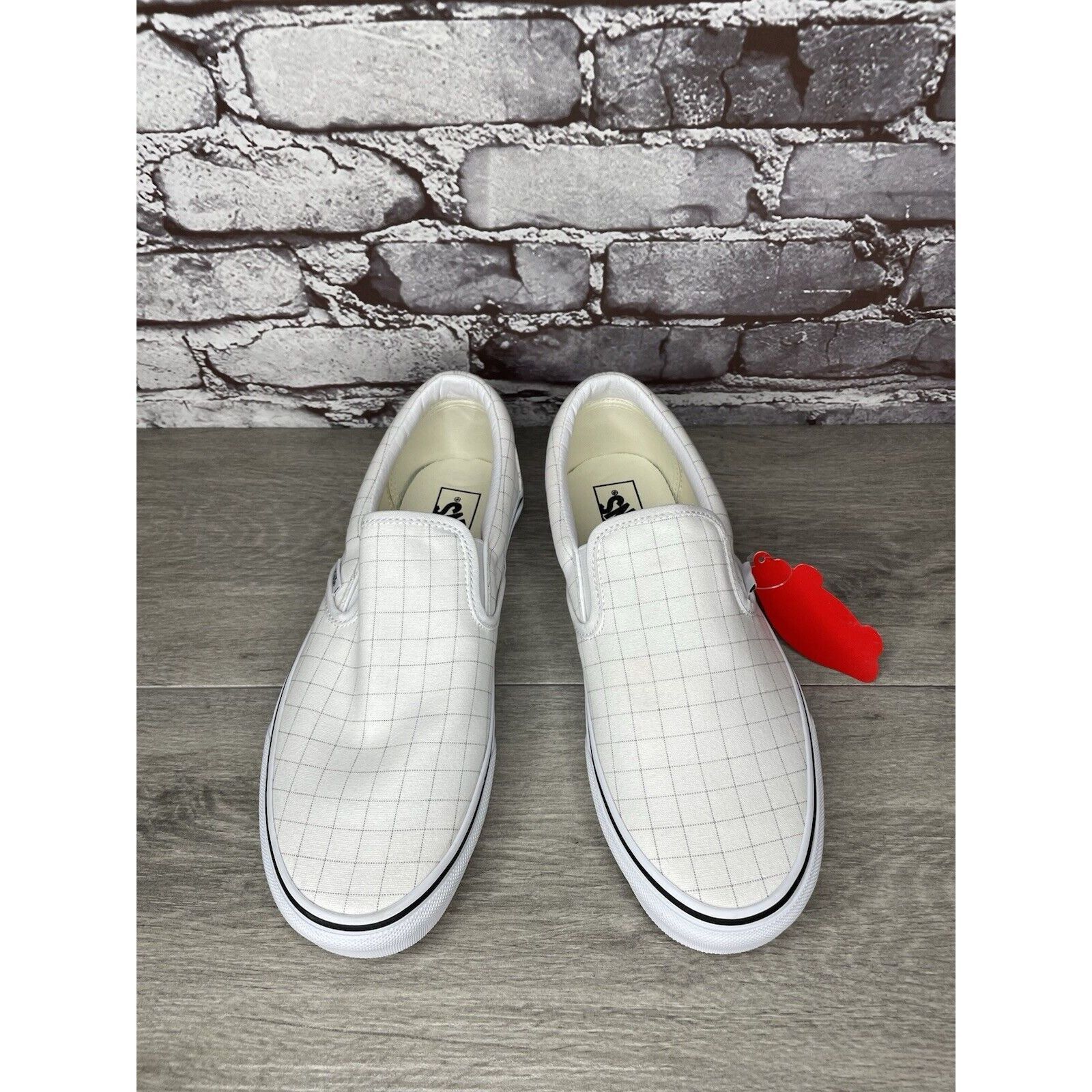Vans Vans Classic Checkerboard Day White Canvas Sneakers Shoes Me Size US 10 / EU 43 - 15 Thumbnail