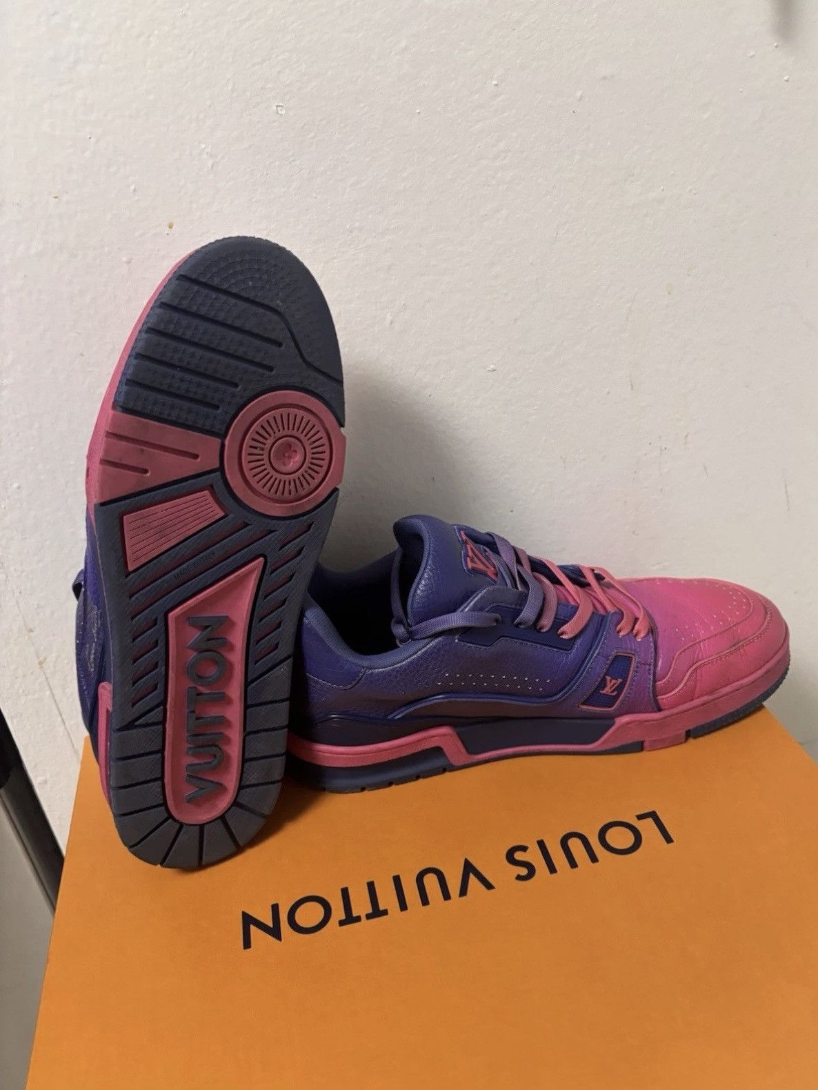 Louis Vuitton Louis Vuitton Purple Pink Monogram Trainers Size 6LV/8US Size US 8 / EU 41 - 12 Thumbnail