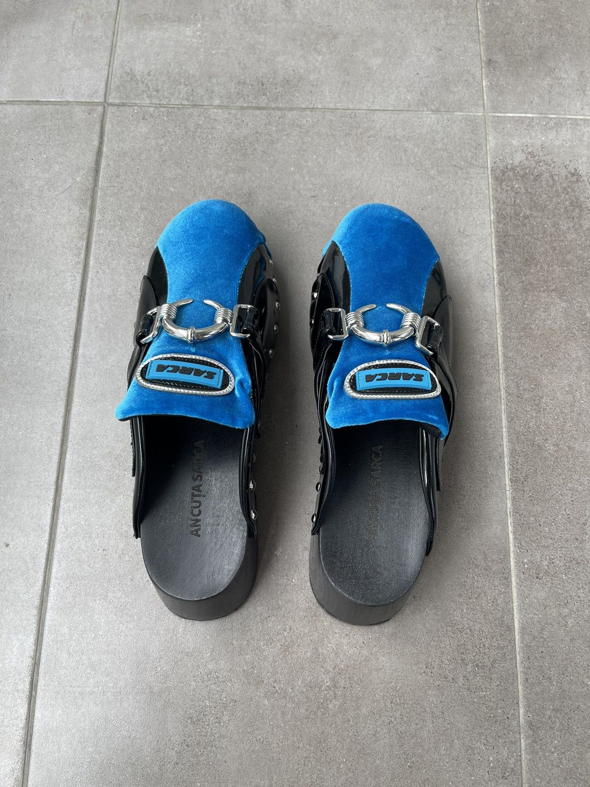Ancuta Sarca !DS! SS23 Ancuta Sarca Beetle Velvet Leather Trainer Clogs Size US 9 / IT 39 - 9 Thumbnail