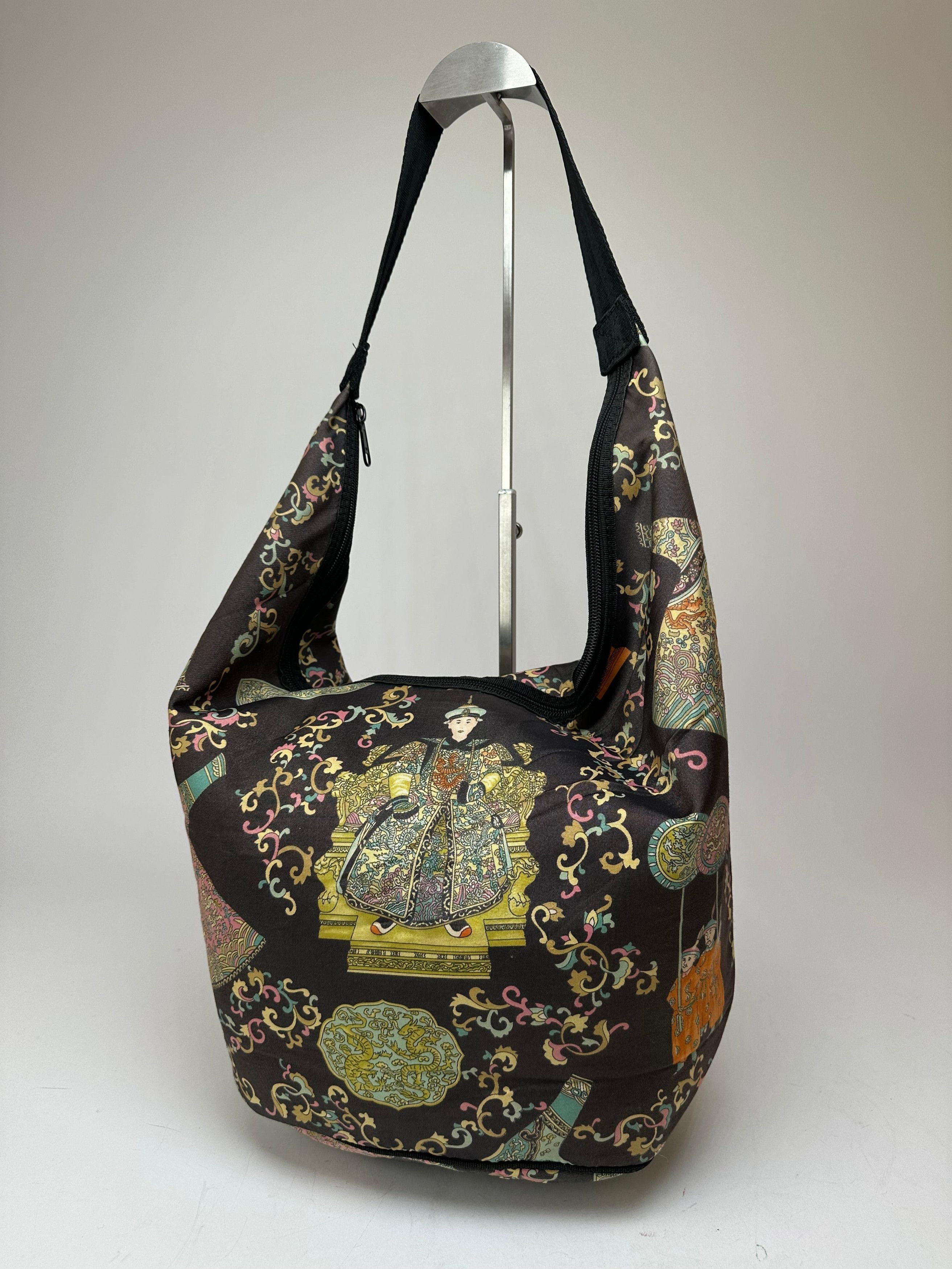 Etro Vintage Abstract Canvas Leather Shoulder Bag black / Multico Size ONE SIZE - 1 Thumbnail