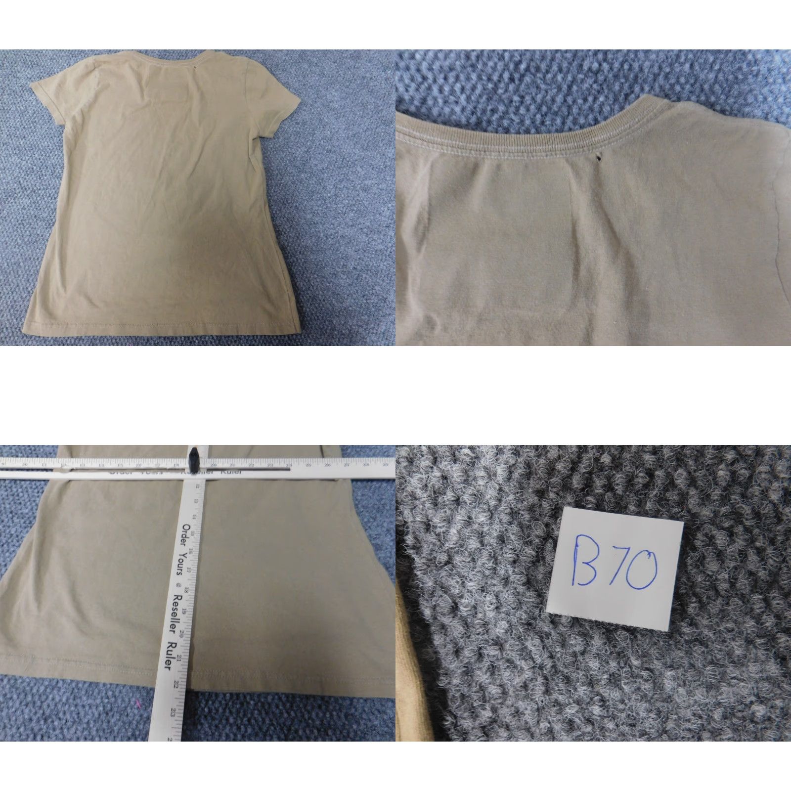 Vintage Clueless Womens Shirt S Beige Short Sleeve Round Neck Pullover Cotton Polyester T-Shirt Casual Vintage? No Size S / US 4 / IT 40 - 8 Thumbnail