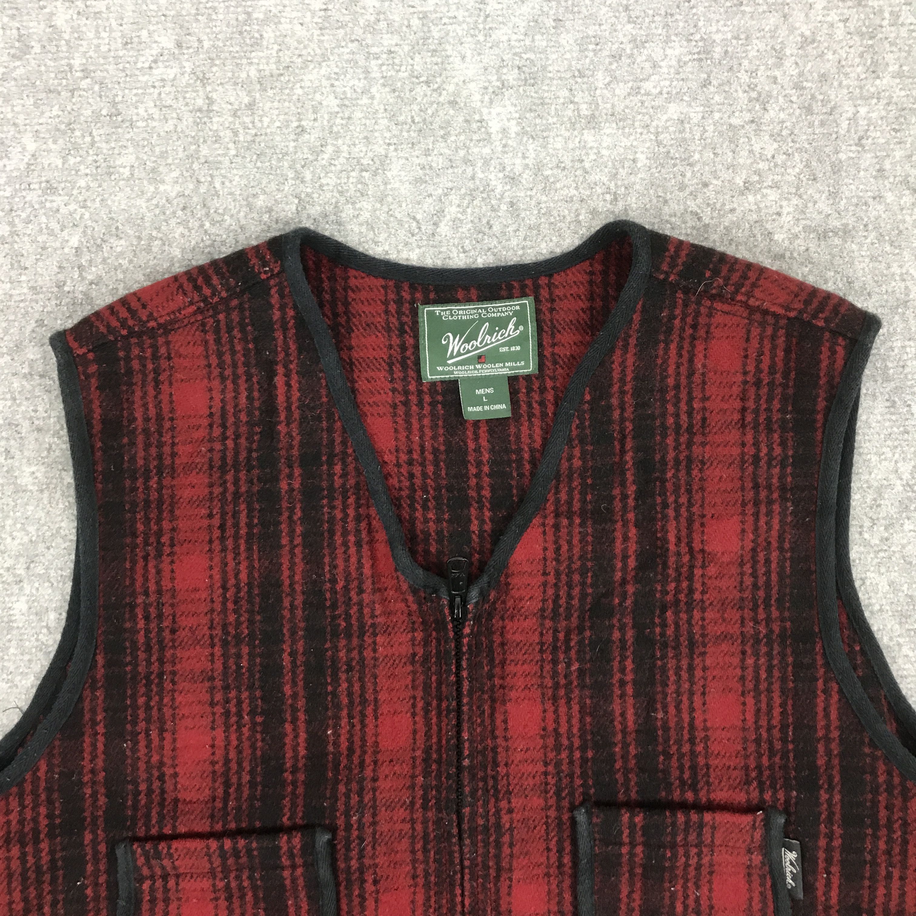 Vintage × Woolrich Woolen Mills VTG WOOLRICH FLANNAL ZIPPER VESTS Size US L / EU 52-54 / 3 - 3 Thumbnail