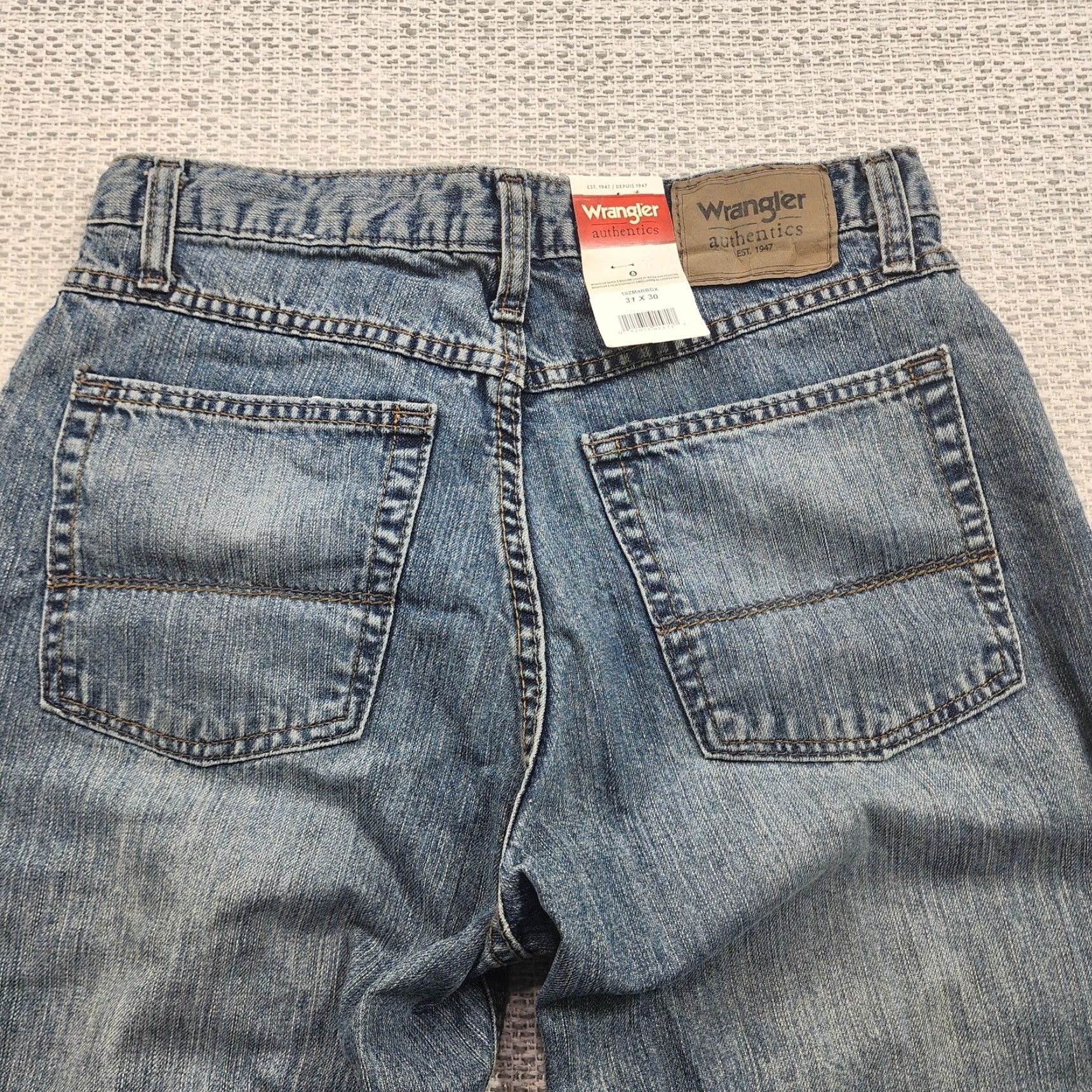 Wrangler Wrangler Authentics Jeans Mens 31x30 Blue Denim Straight Zip Fly Cotton Size US 31 - 3 Thumbnail
